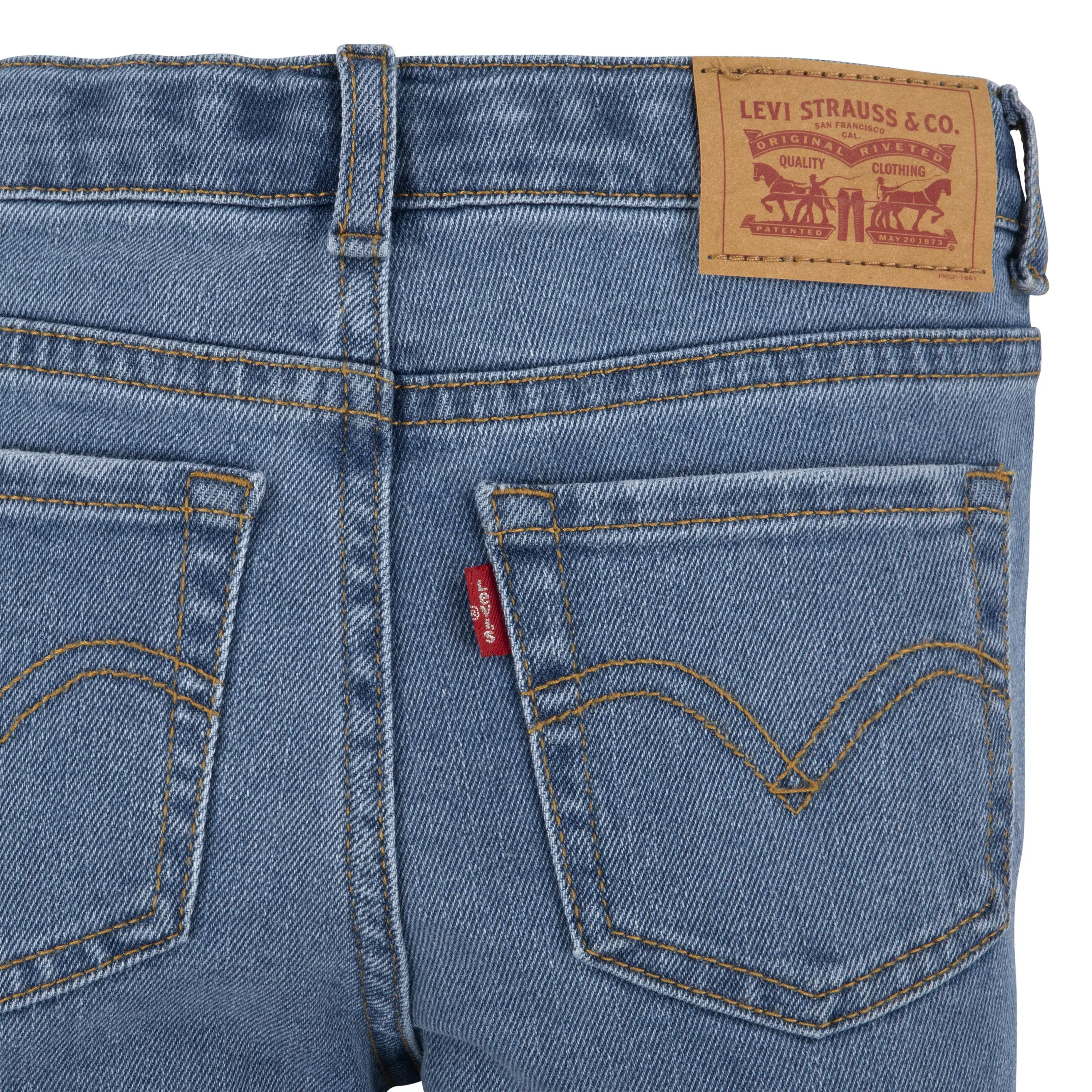 Levi's Little Girls' 726 High Rise Flare Medium Blue Wash Denim Jeans - MEDIUM BLUE