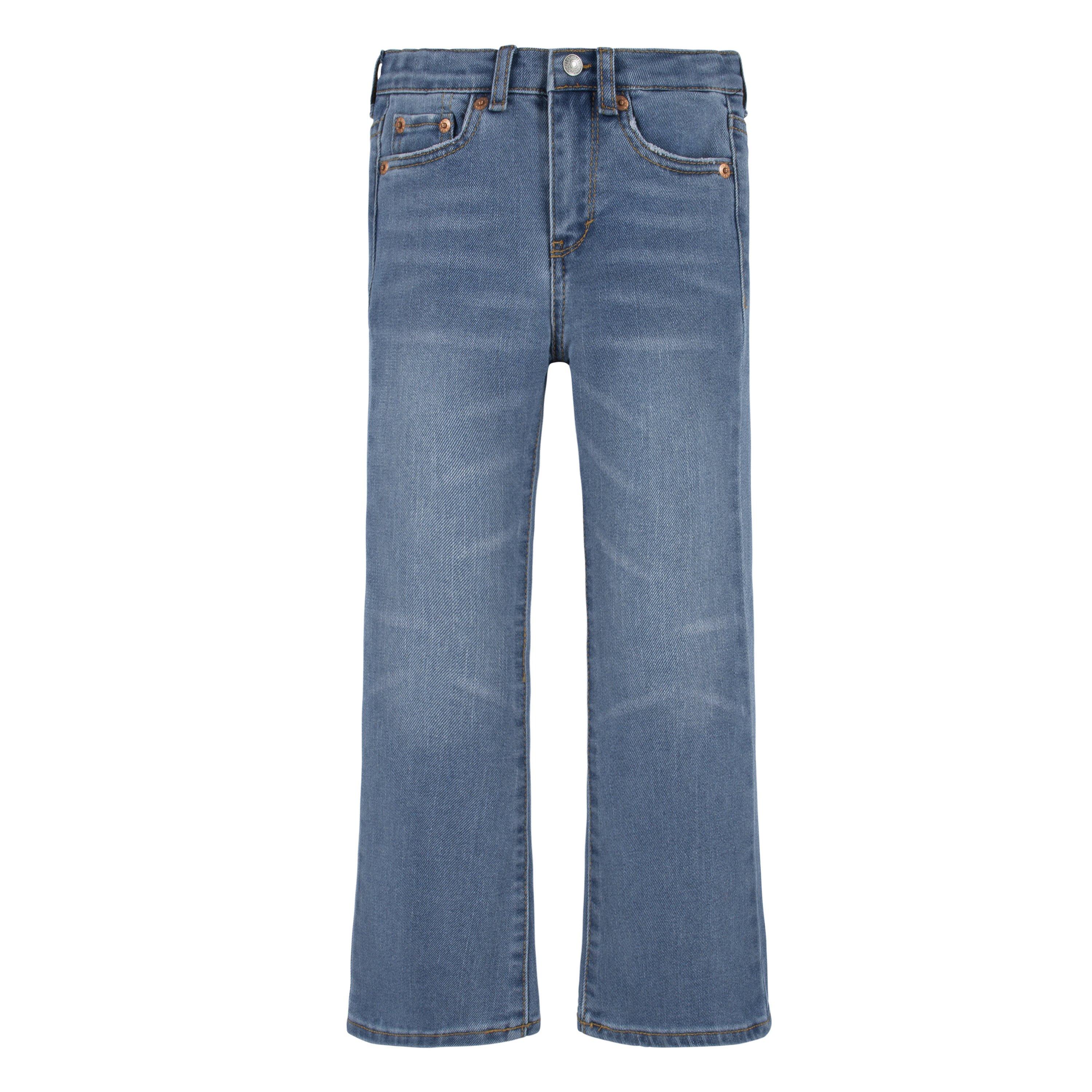 Levi's Little Girls' 726 High Rise Flare Medium Blue Wash Denim Jeans - MEDIUM BLUE Thumbnail View 6
