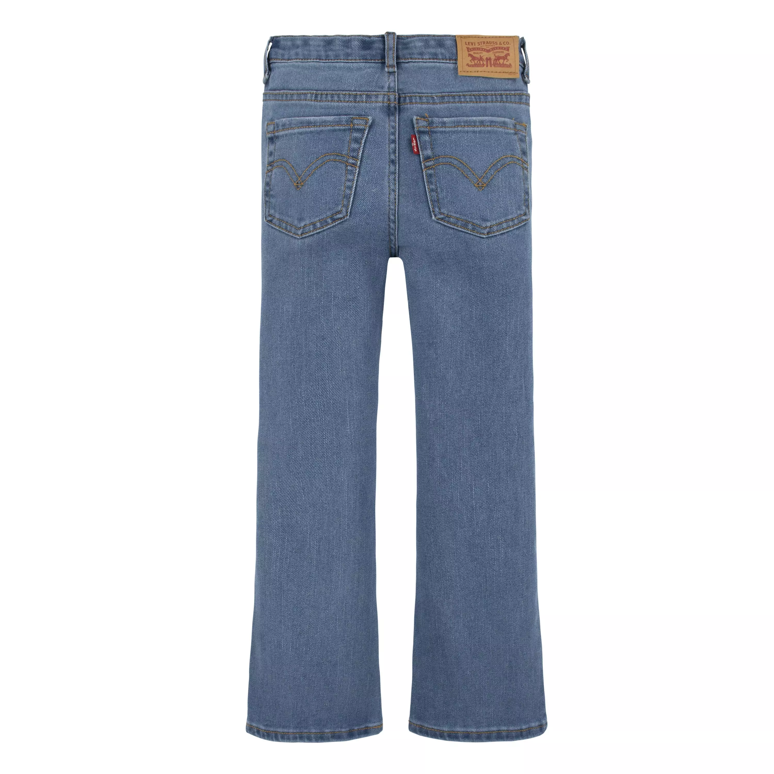 Levi's Little Girls' 726 High Rise Flare Medium Blue Wash Denim Jeans - MEDIUM BLUE