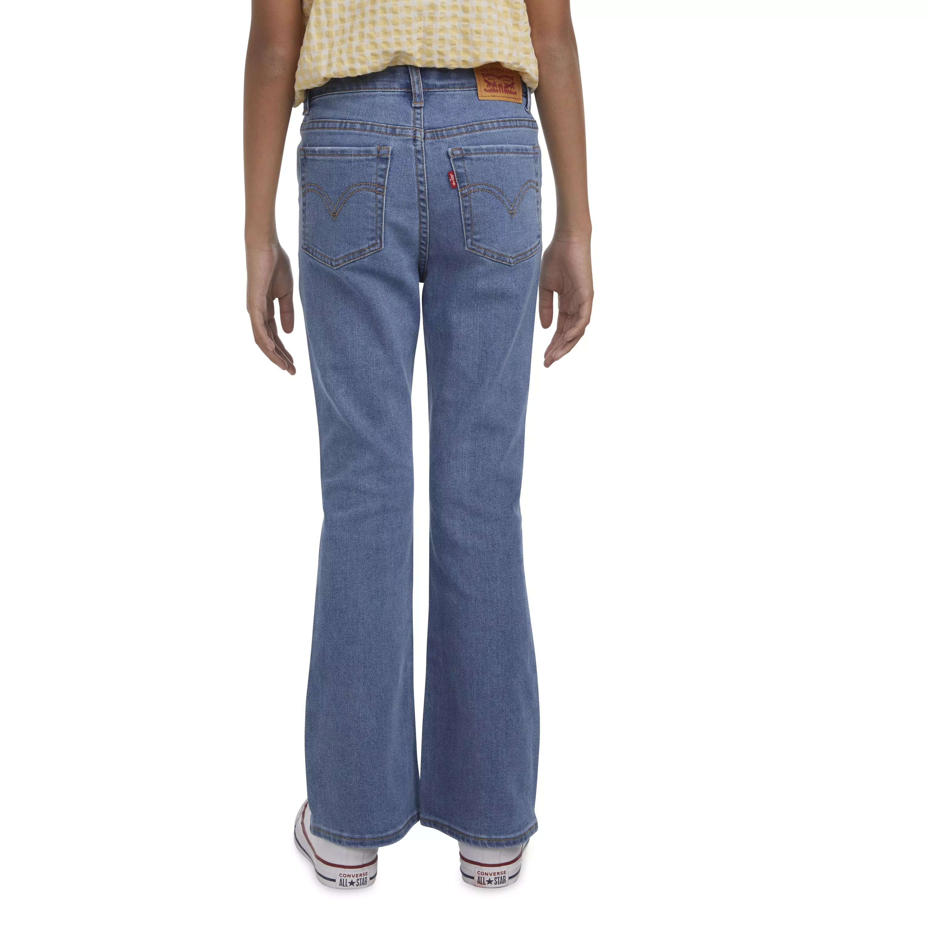 Levi's Big Girls' 726 High Rise Flare Medium Blue Wash Denim Jeans - MEDIUM BLUE
