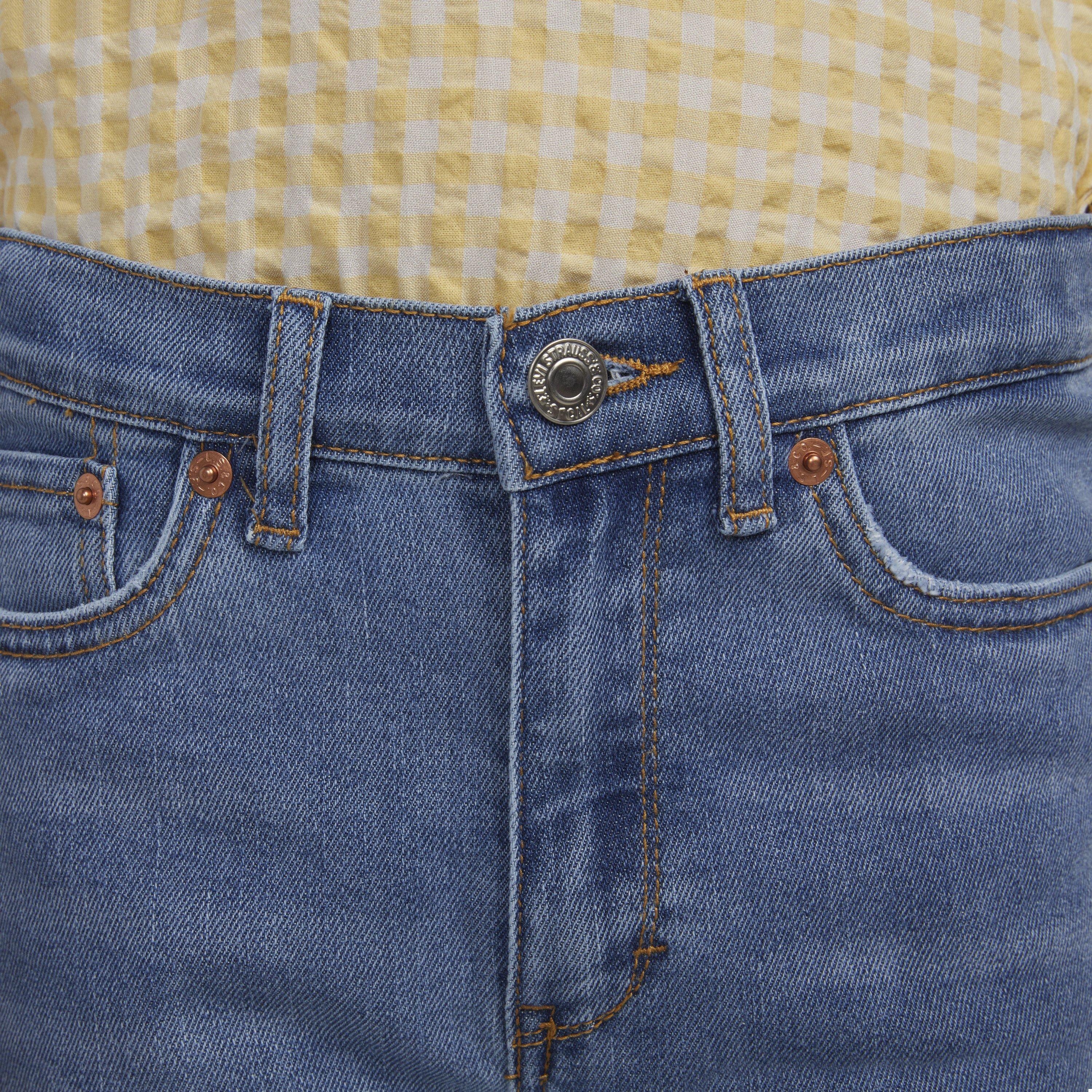Levi's Big Girls' 726 High Rise Flare Medium Blue Wash Denim Jeans - MEDIUM BLUE Thumbnail View 4