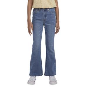 Levi's Big Girls' 726 High Rise Flare Medium Blue Wash Denim Jeans