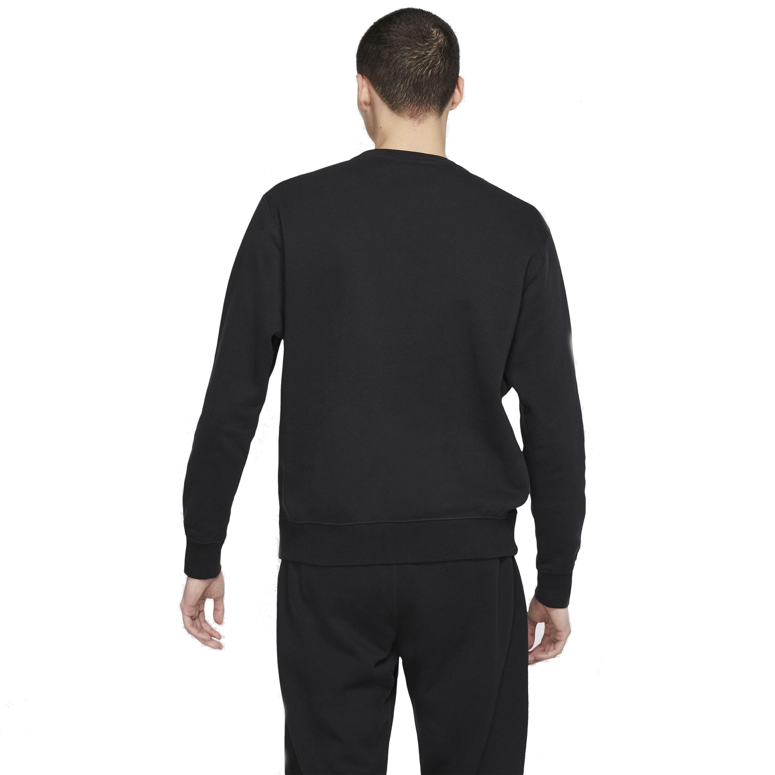 Nike Men's Sportswear Club Sweatshirt - BLACK/WHITE Thumbnail View 2