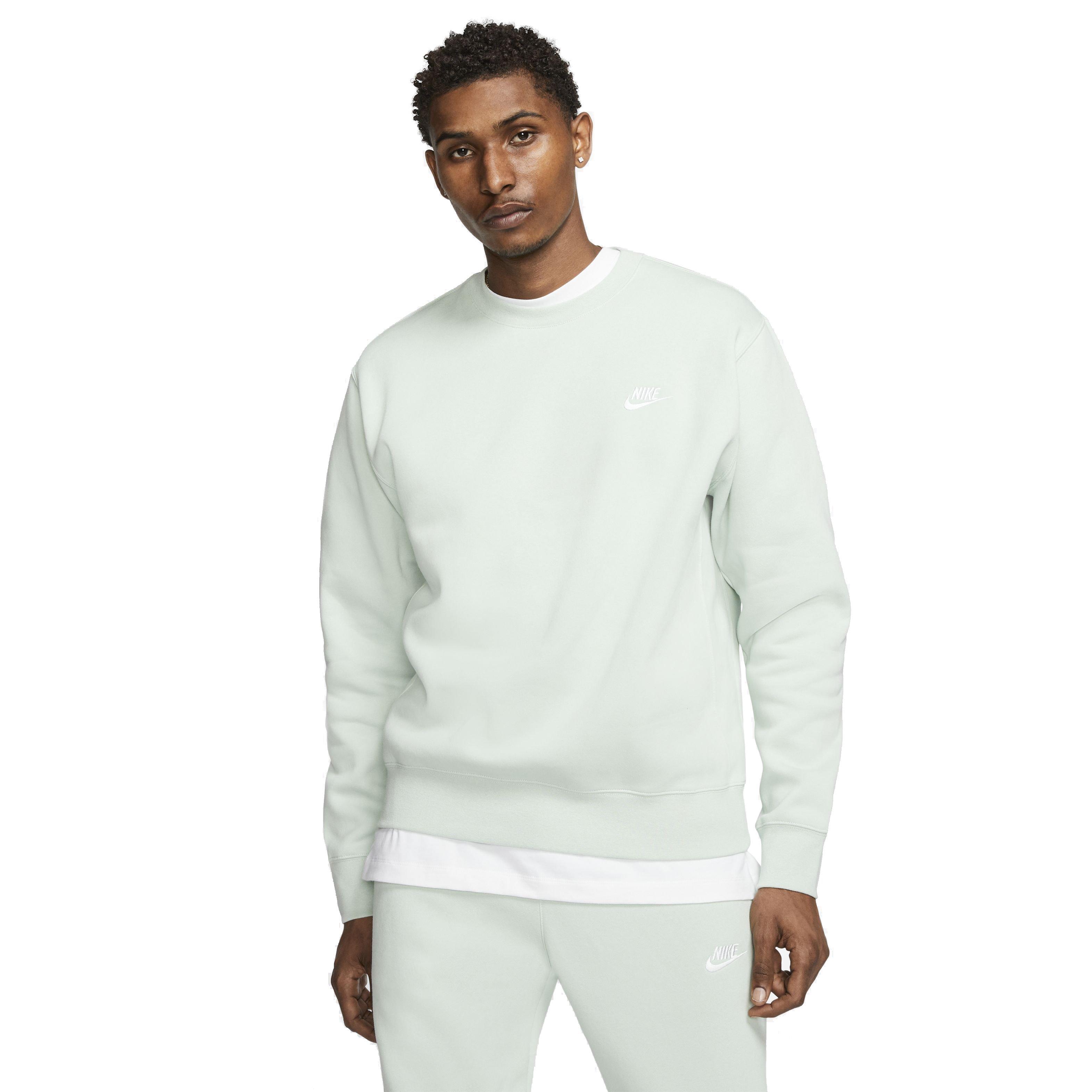 Nike Men's Sportswear Club Sweatshirt - LT GREEN Thumbnail View 1