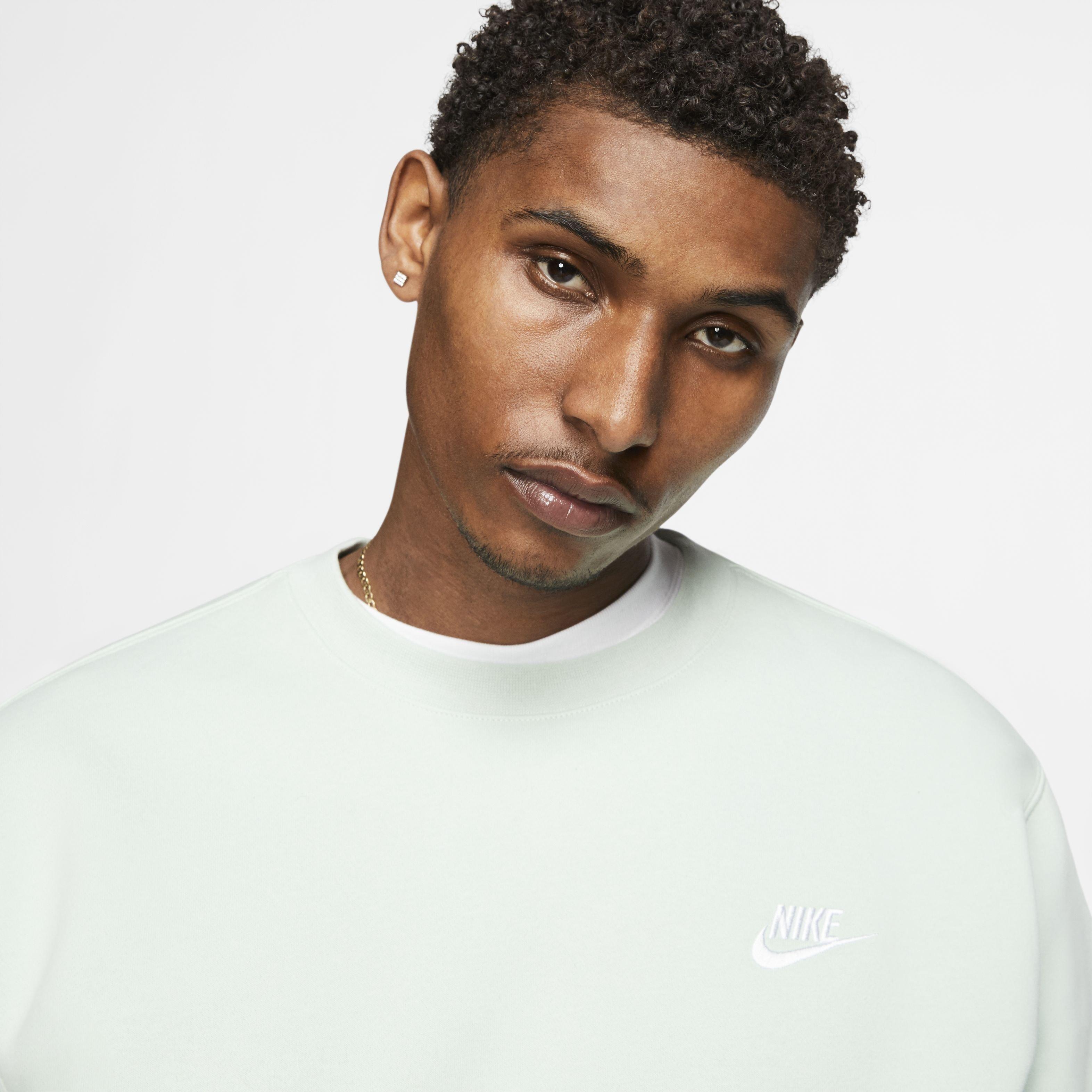 Nike Men's Sportswear Club Sweatshirt - LT GREEN Thumbnail View 3