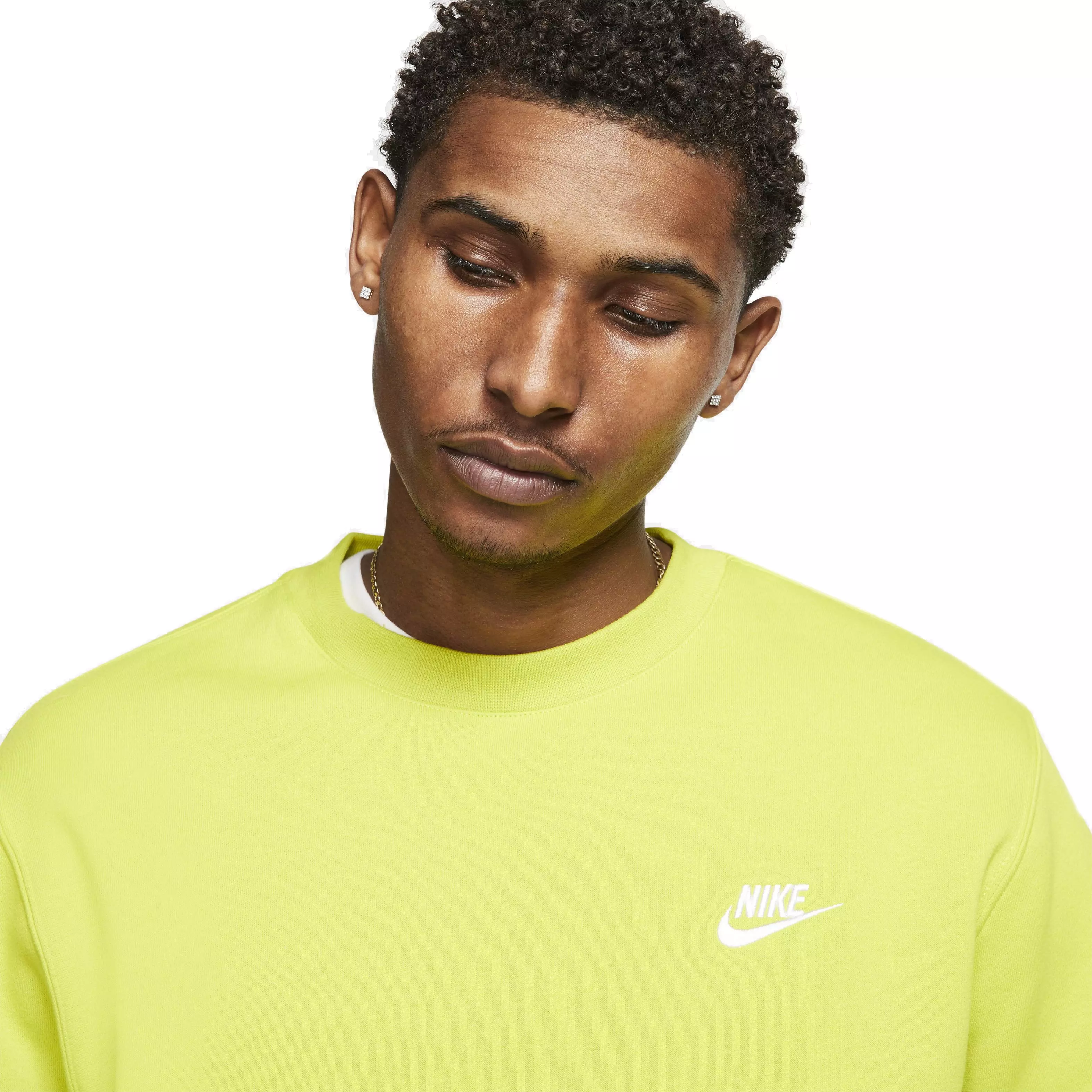 Nike Men's Sportswear Club Sweatshirt - YELLOW