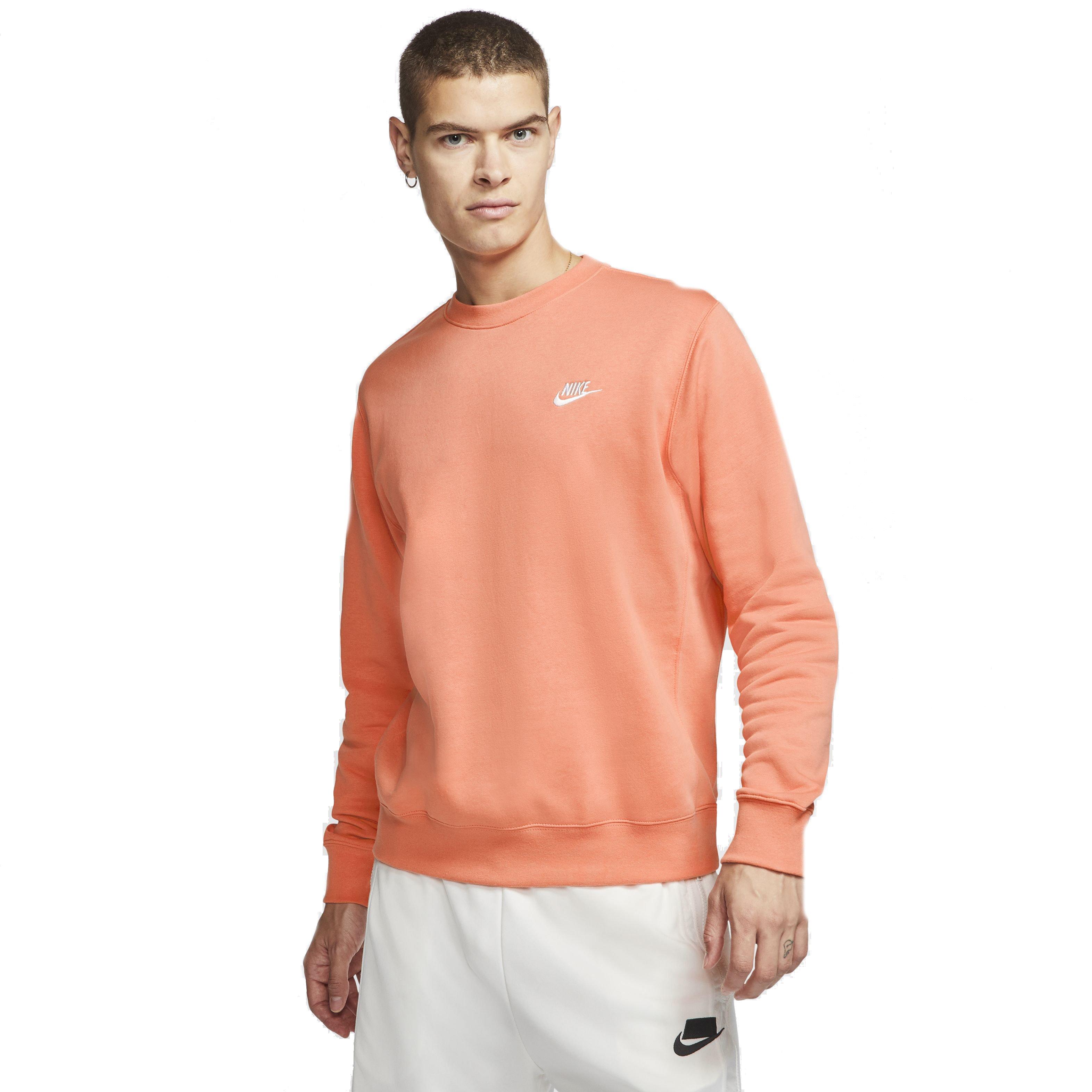 Nike Men's Sportswear Club Sweatshirt - ORANGE Thumbnail View 1