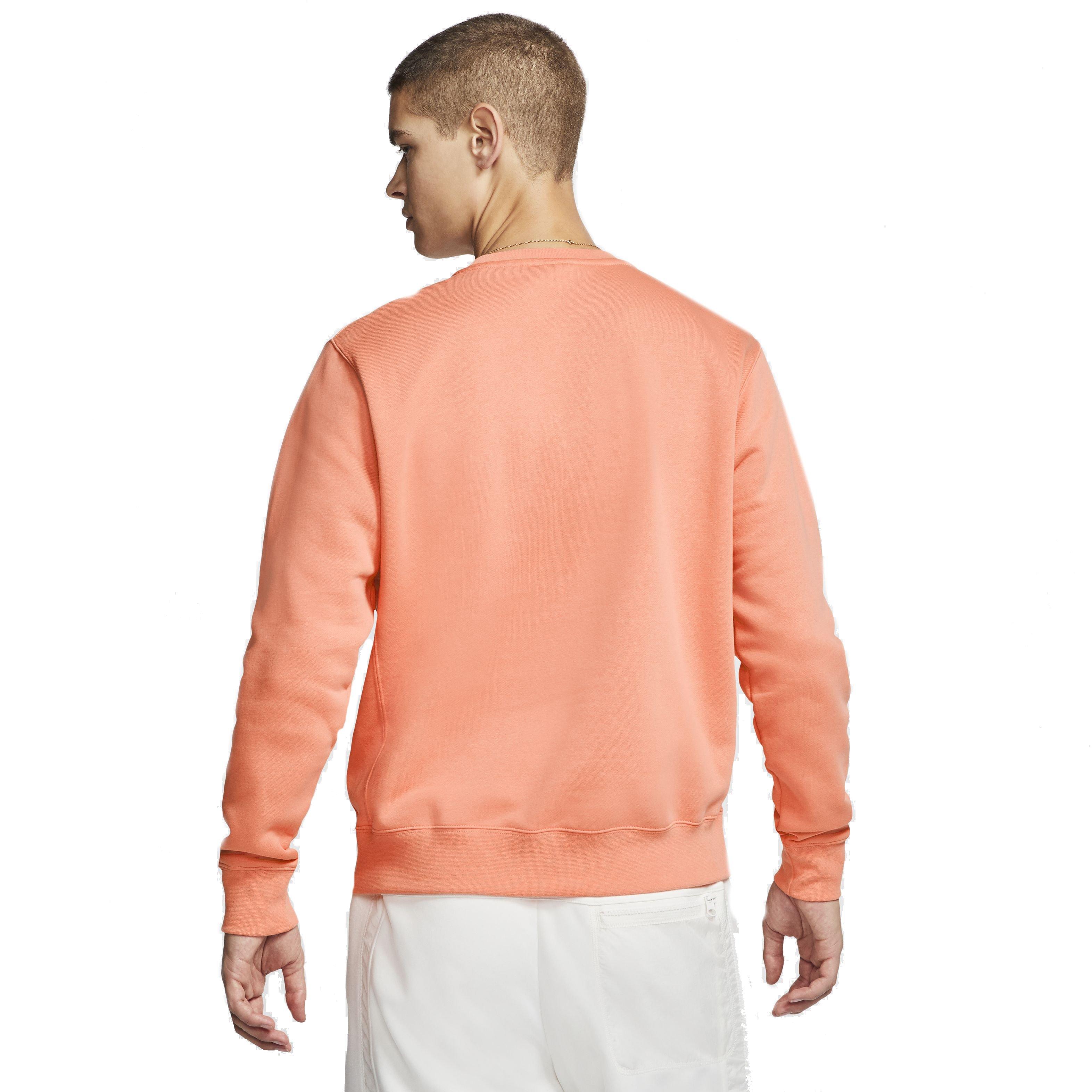 Nike Men's Sportswear Club Sweatshirt - ORANGE Thumbnail View 2
