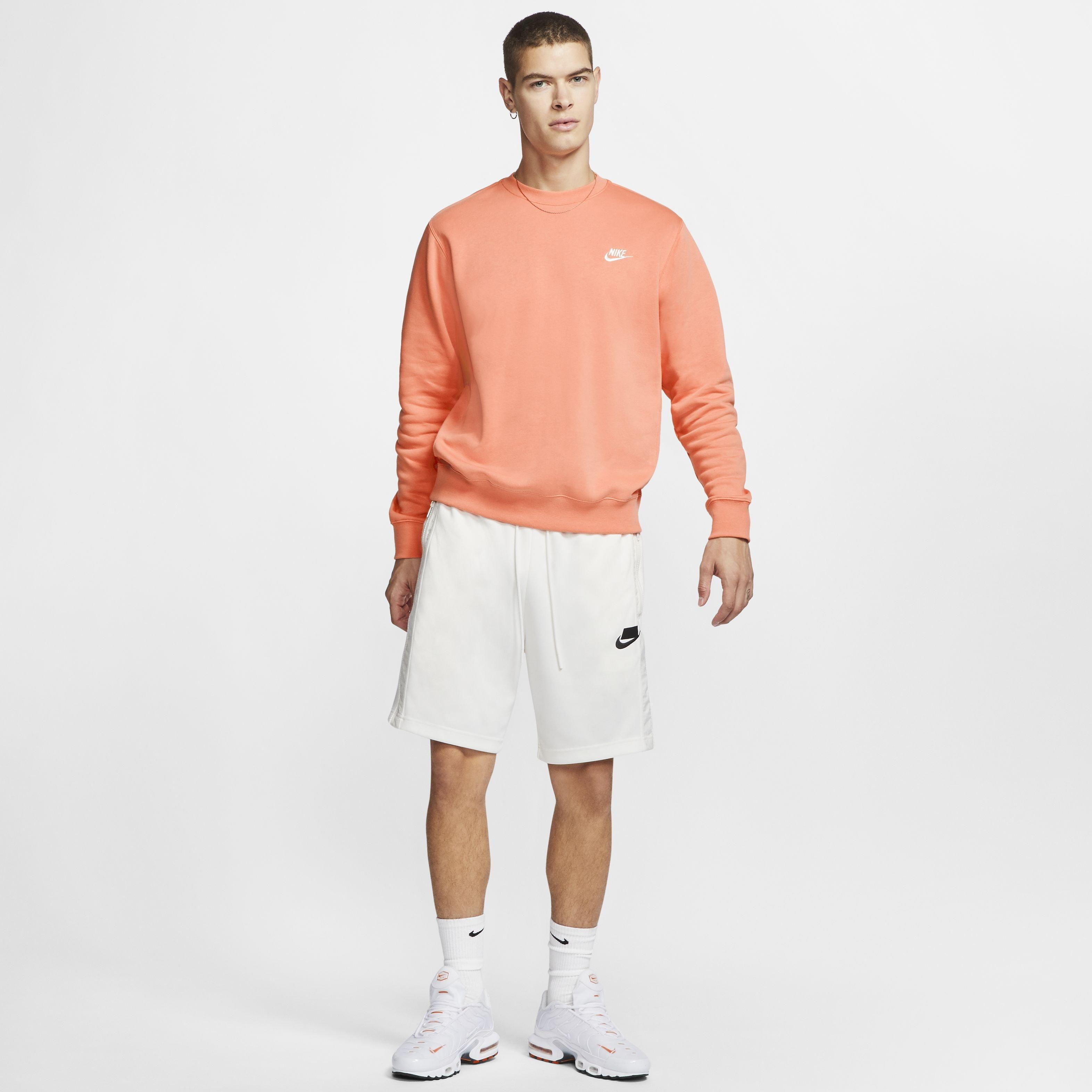 Nike Men's Sportswear Club Sweatshirt - ORANGE Thumbnail View 3
