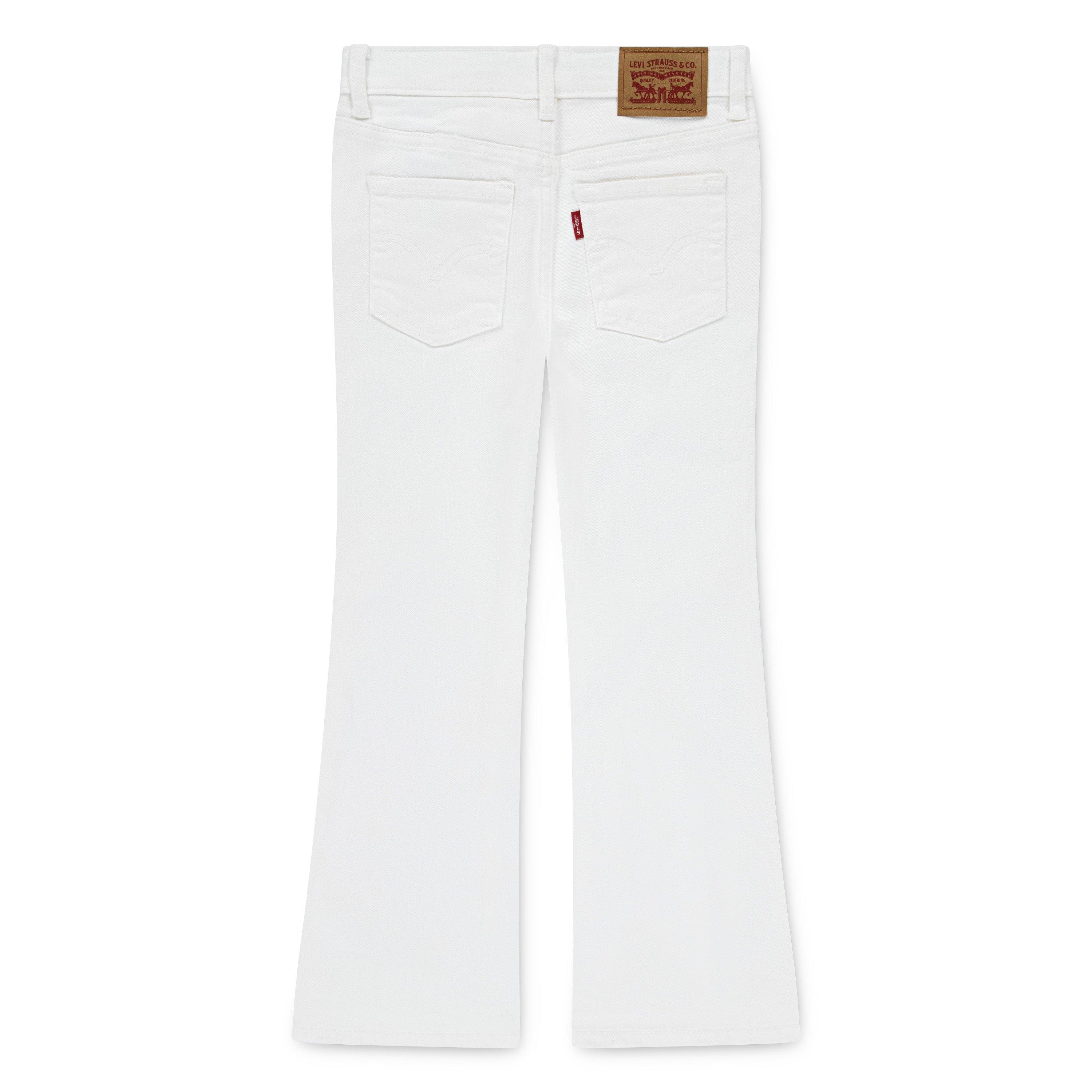 Levi's Little Girls' 726 High Rise Flare Wash Denim Jeans - White - WHITE Thumbnail View 2