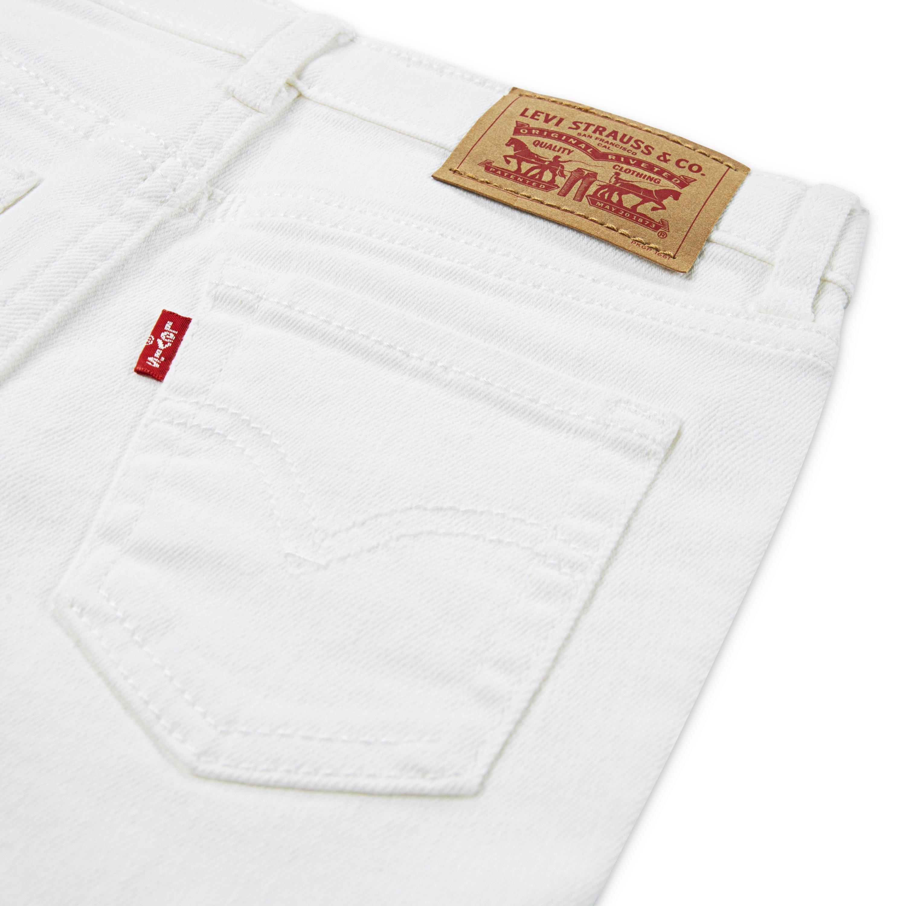 Levi's Little Girls' 726 High Rise Flare Wash Denim Jeans - White - WHITE Thumbnail View 4