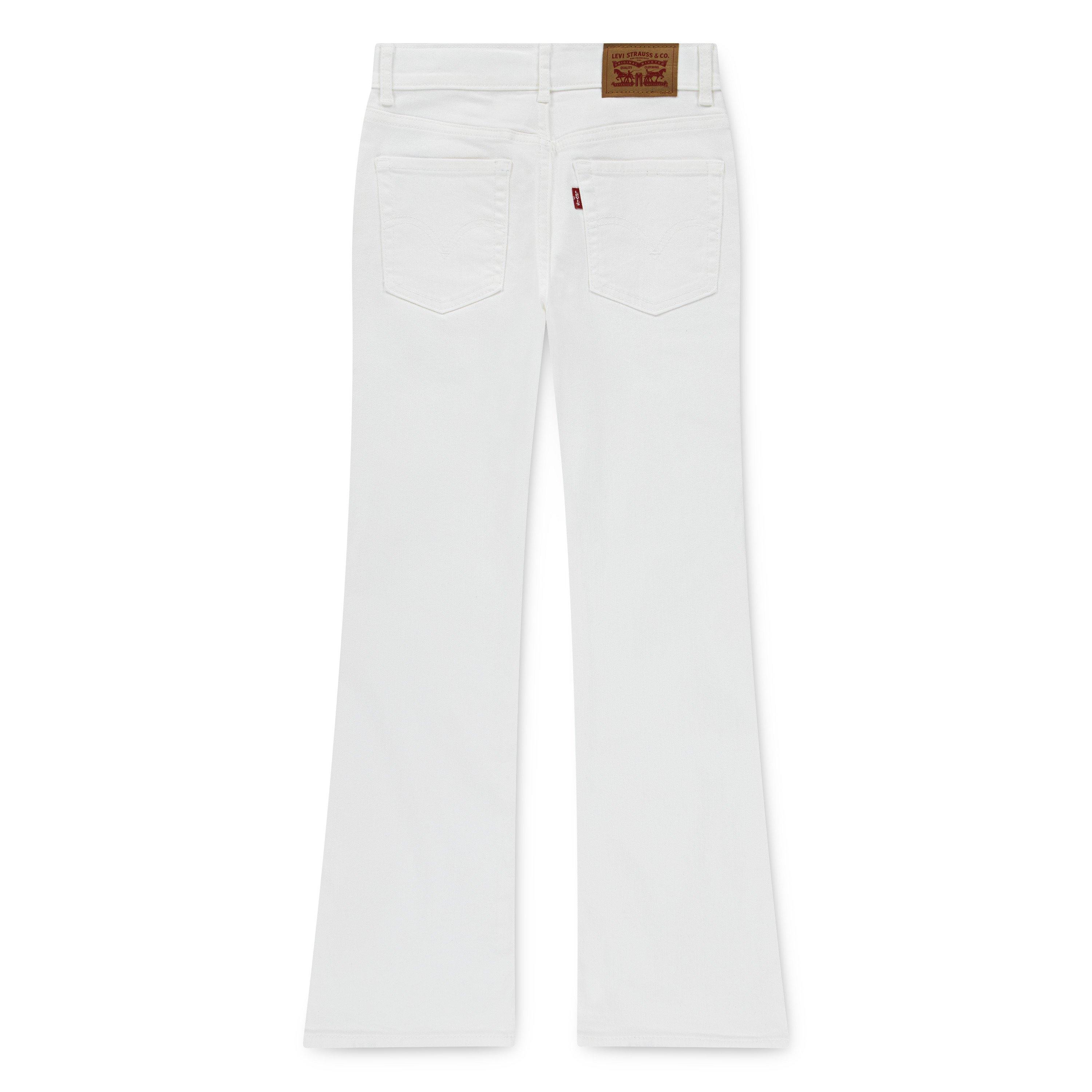 Levi's Big Girls' 726 High Rise Flare Wash Denim Jeans - White