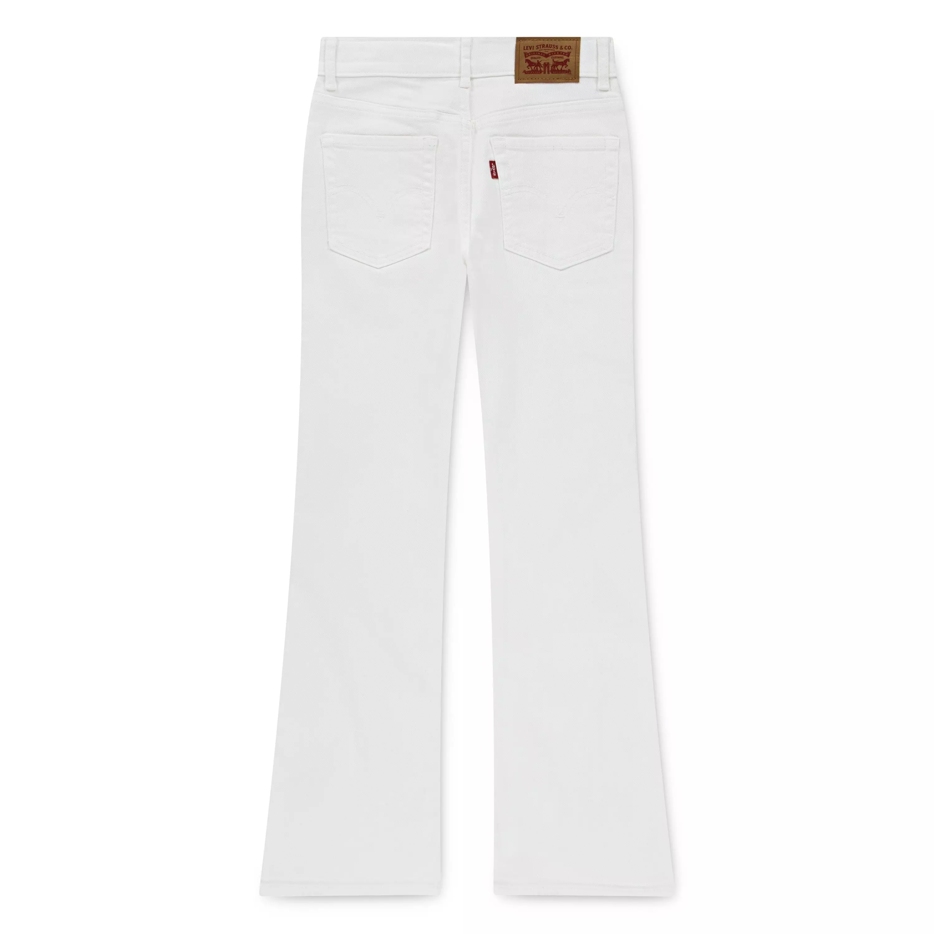 Levi's Big Girls' 726 High Rise Flare Wash Denim Jeans - White - WHITE