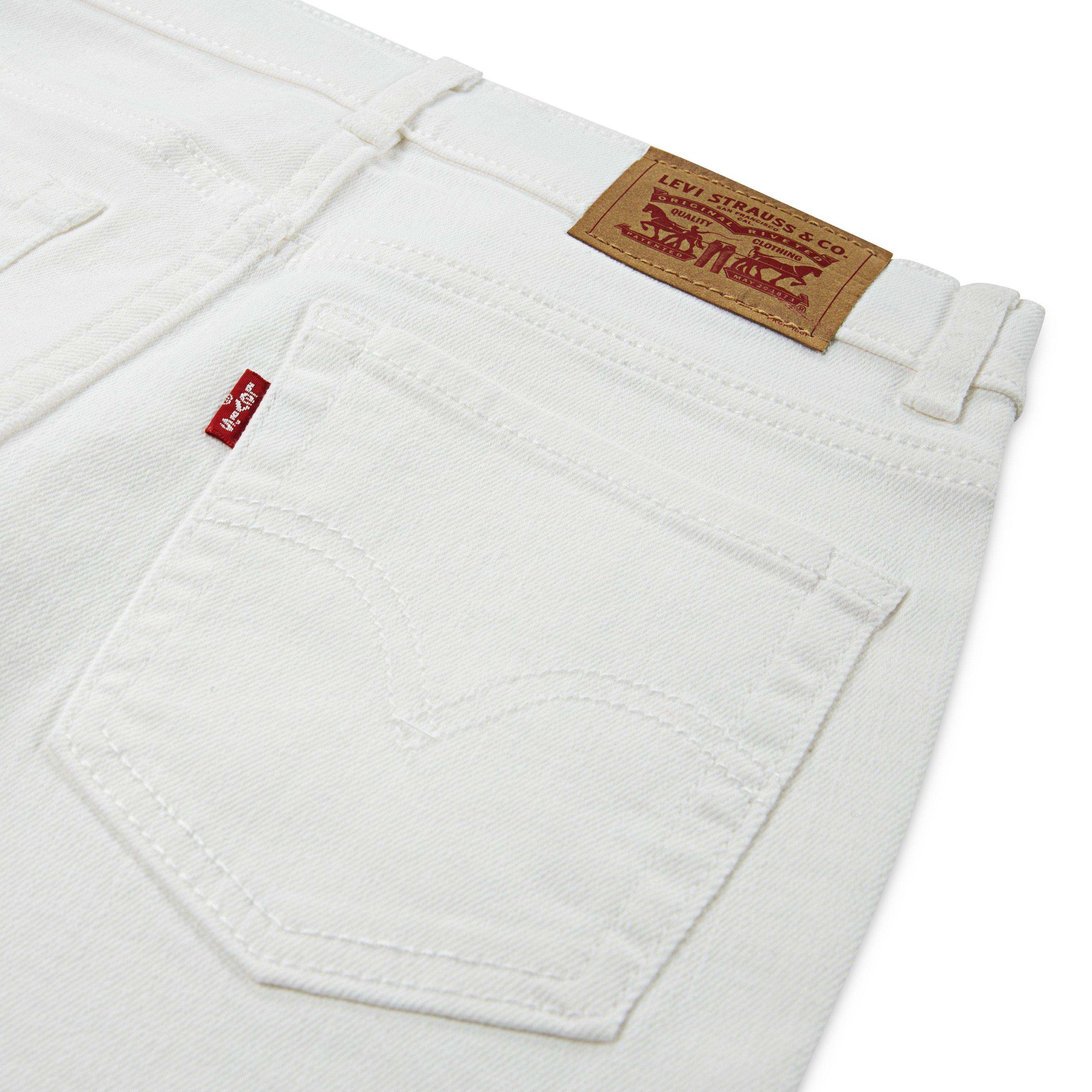 Levi's Big Girls' 726 High Rise Flare White Wash Denim Jeans - WHITE Thumbnail View 4