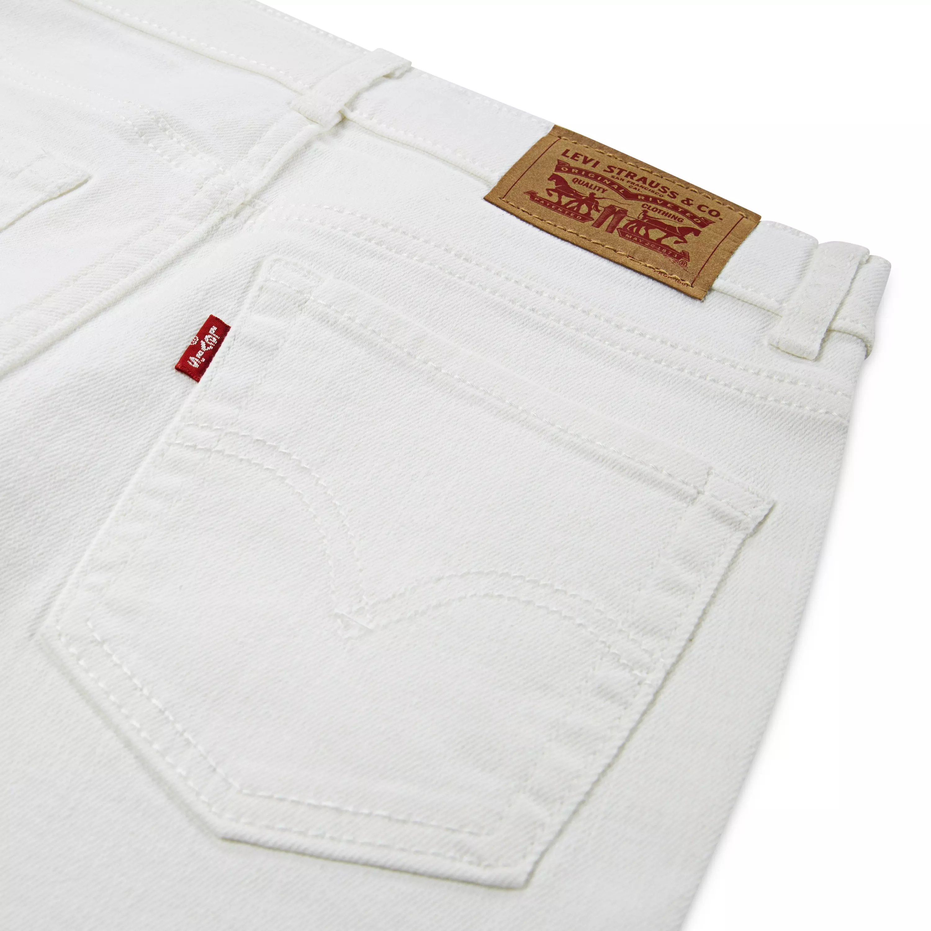 Levi's Big Girls' 726 High Rise Flare White Wash Denim Jeans - WHITE