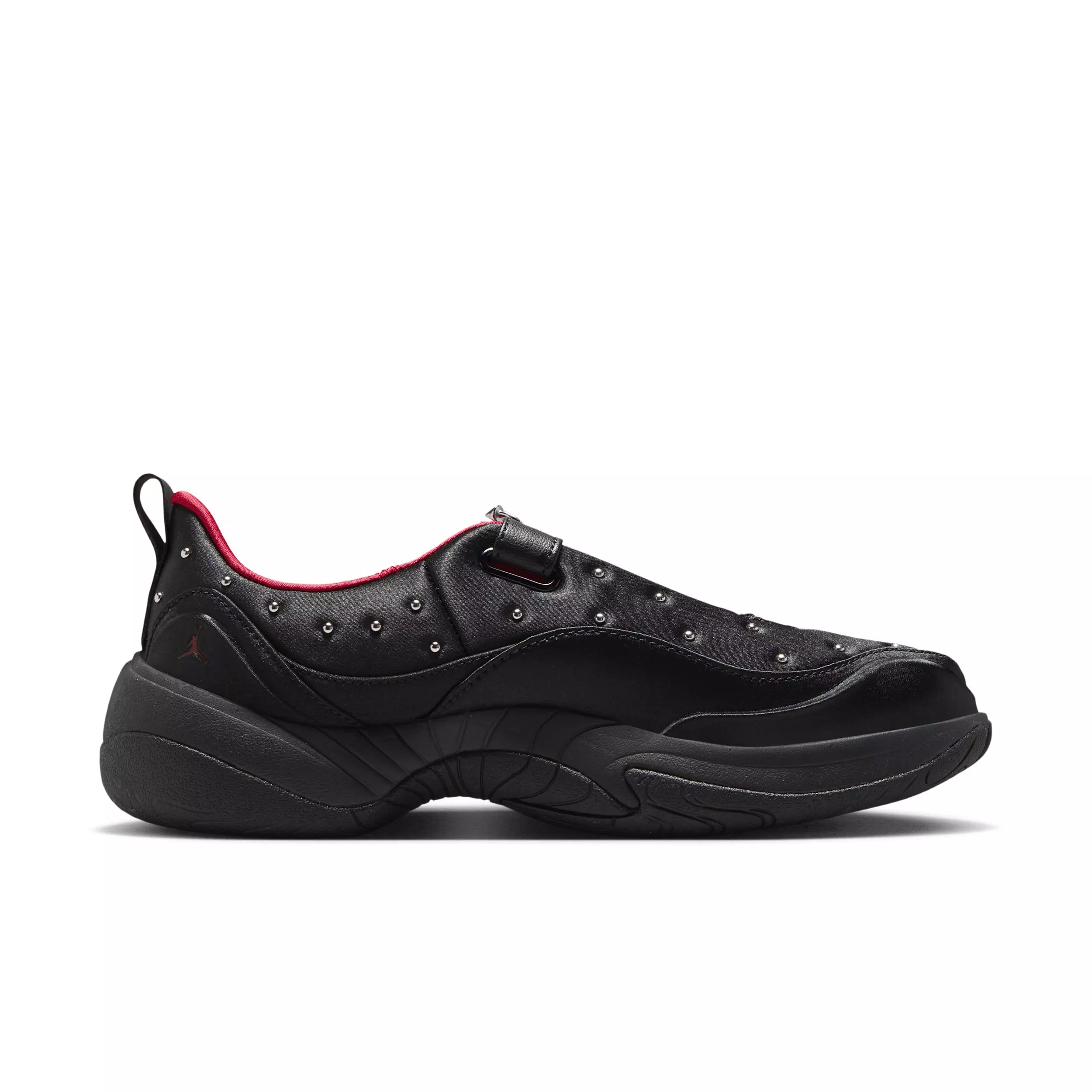 Jordan Pointe "White/Black/Metallic Silver/University Red" Women's Shoe - WHITE/BLACK/SILVER/RED
