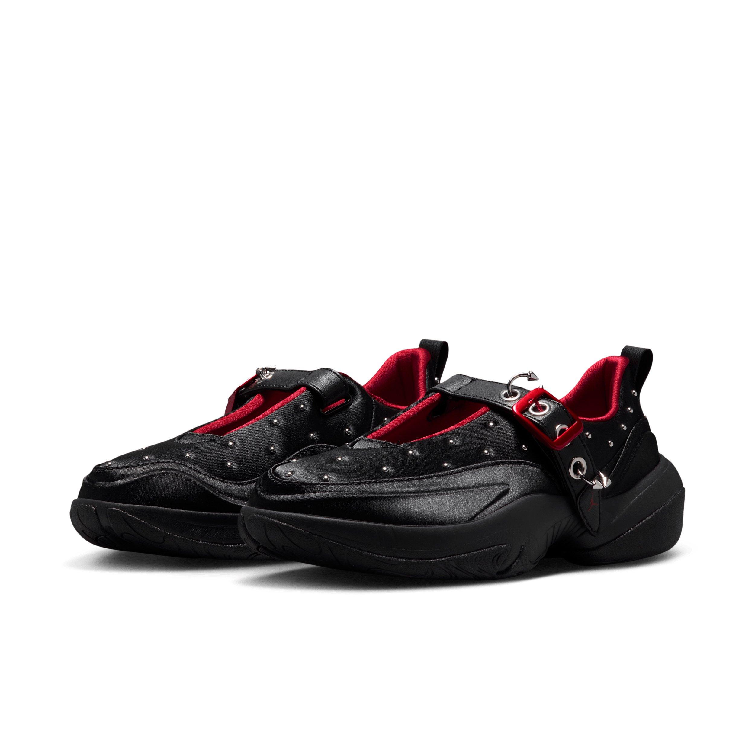 Jordan Pointe "White/Black/Metallic Silver/University Red" Women's Shoe - WHITE/BLACK/SILVER/RED
