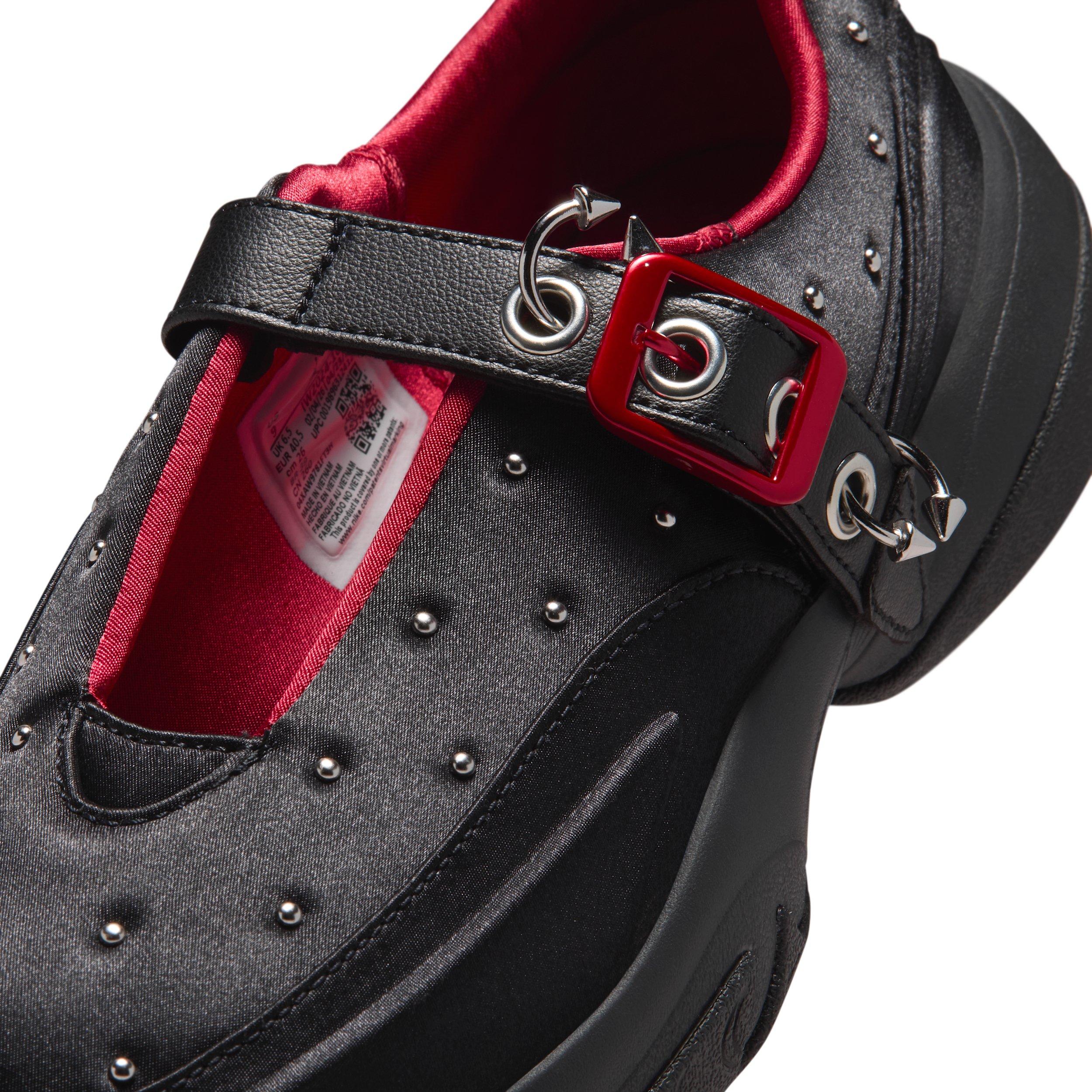 Jordan Pointe "White/Black/Metallic Silver/University Red" Women's Shoe - WHITE/BLACK/SILVER/RED