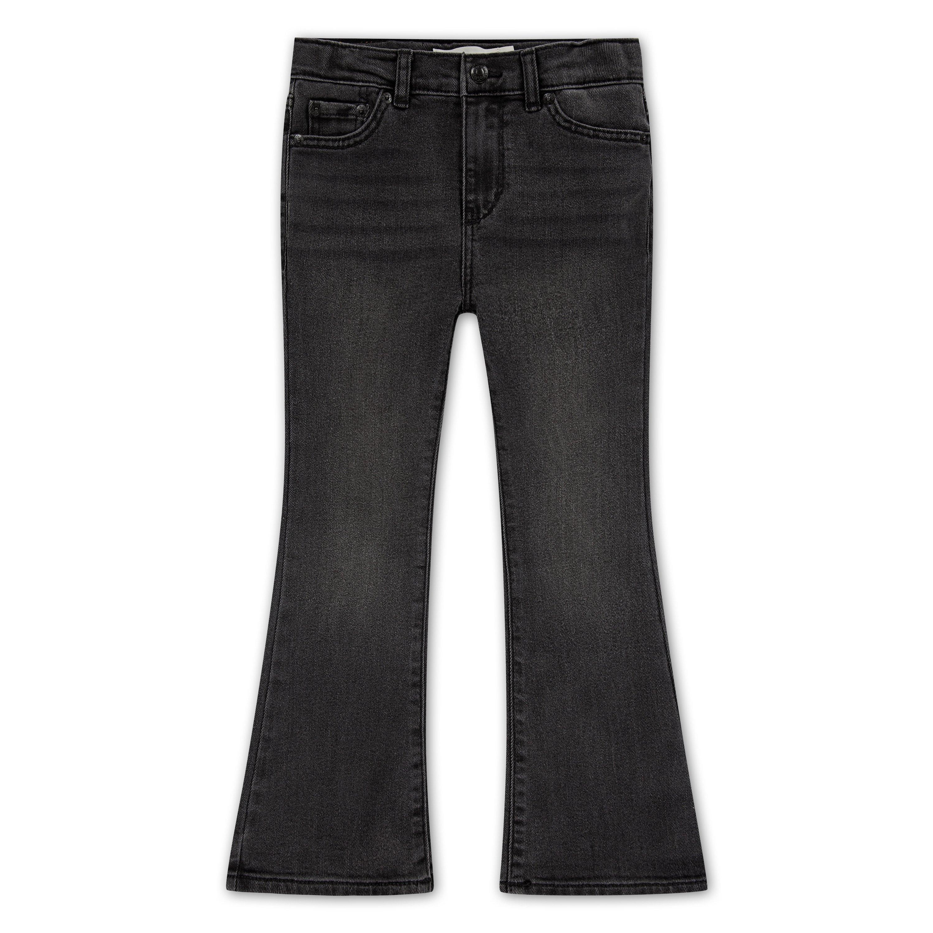 Levi's Little Girls' 726 High Rise Flare Black Wash Denim Jeans - BLACK Thumbnail View 5
