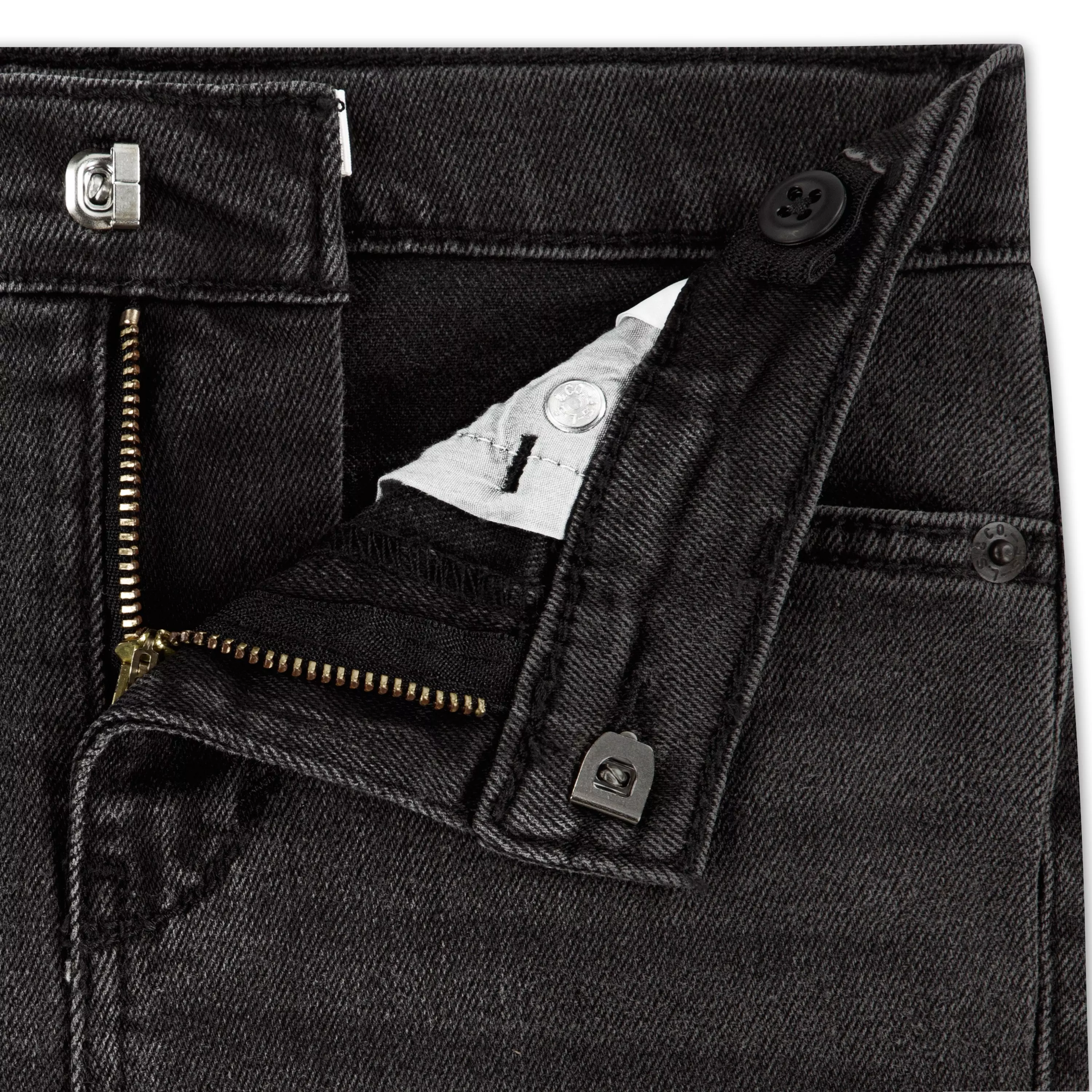 Levi's Little Girls' 726 High Rise Flare Black Wash Denim Jeans - BLACK