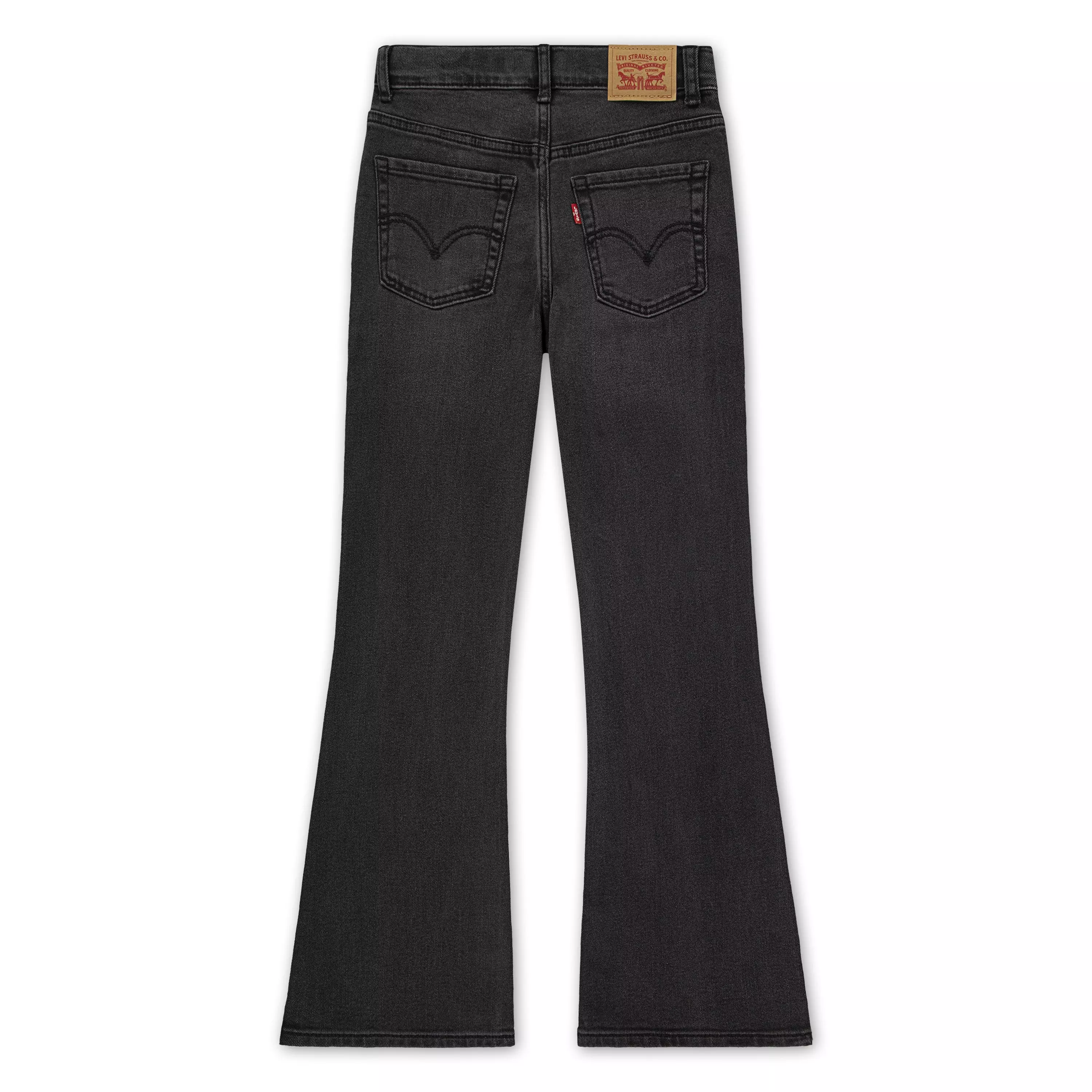 Levi's Big Girls' 726 High Rise Flare Black Wash Denim Jeans - BLACK