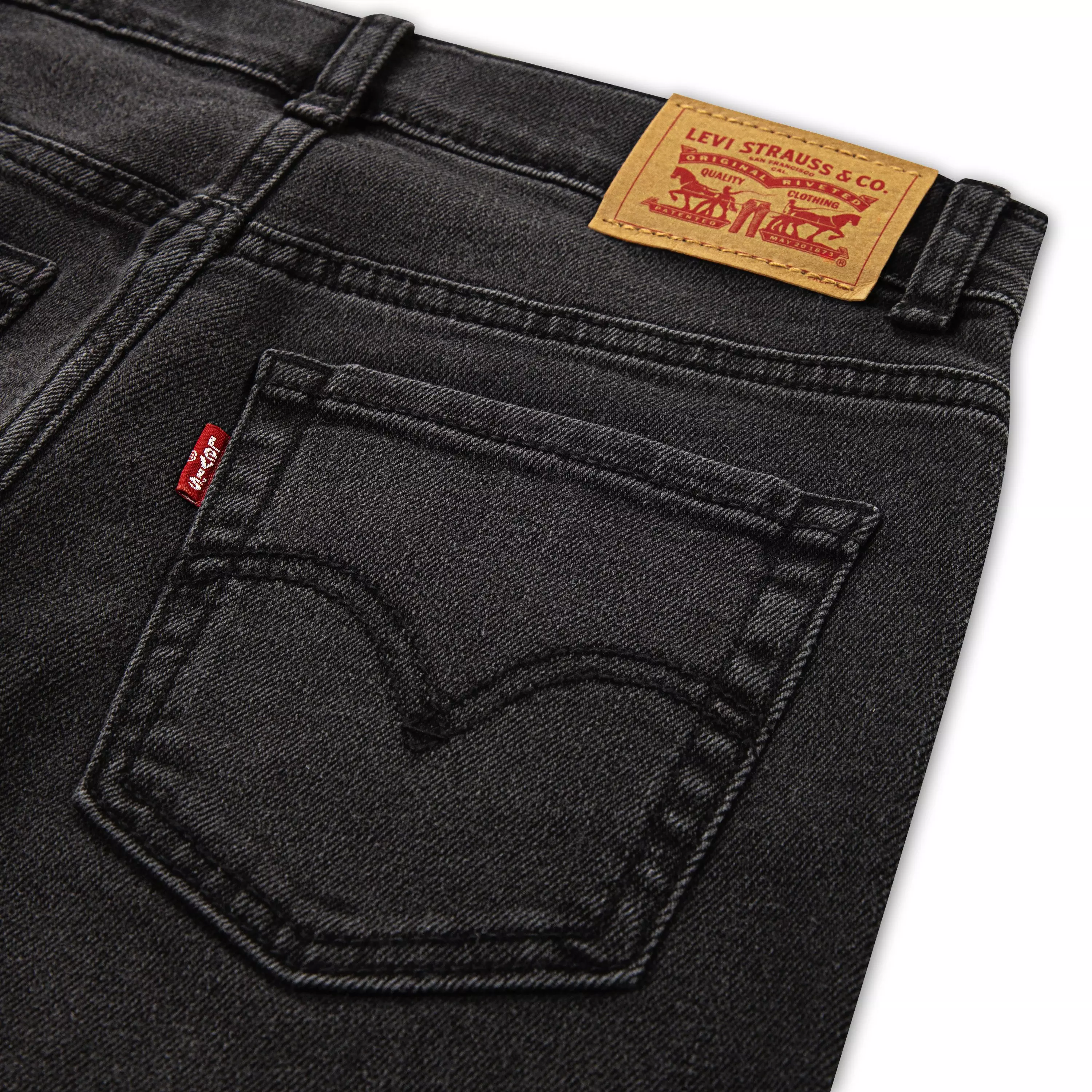 Levi's Big Girls' 726 High Rise Flare Wash Denim Jeans - Black - BLACK
