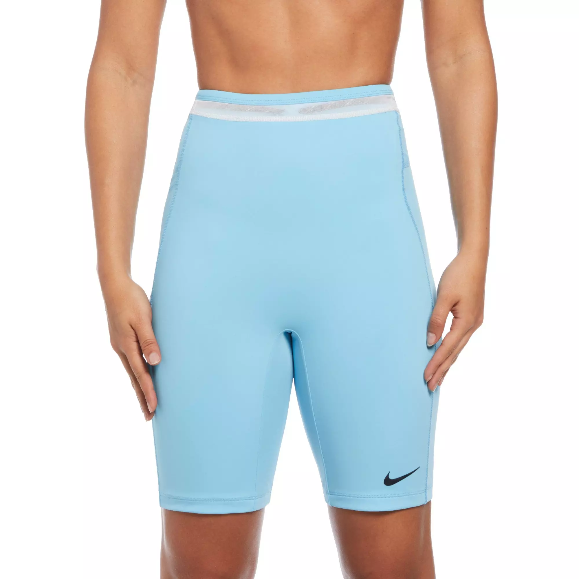 Nike Women's Swim Hydralock Fusion 9" Kick Shorts - LT BLUE