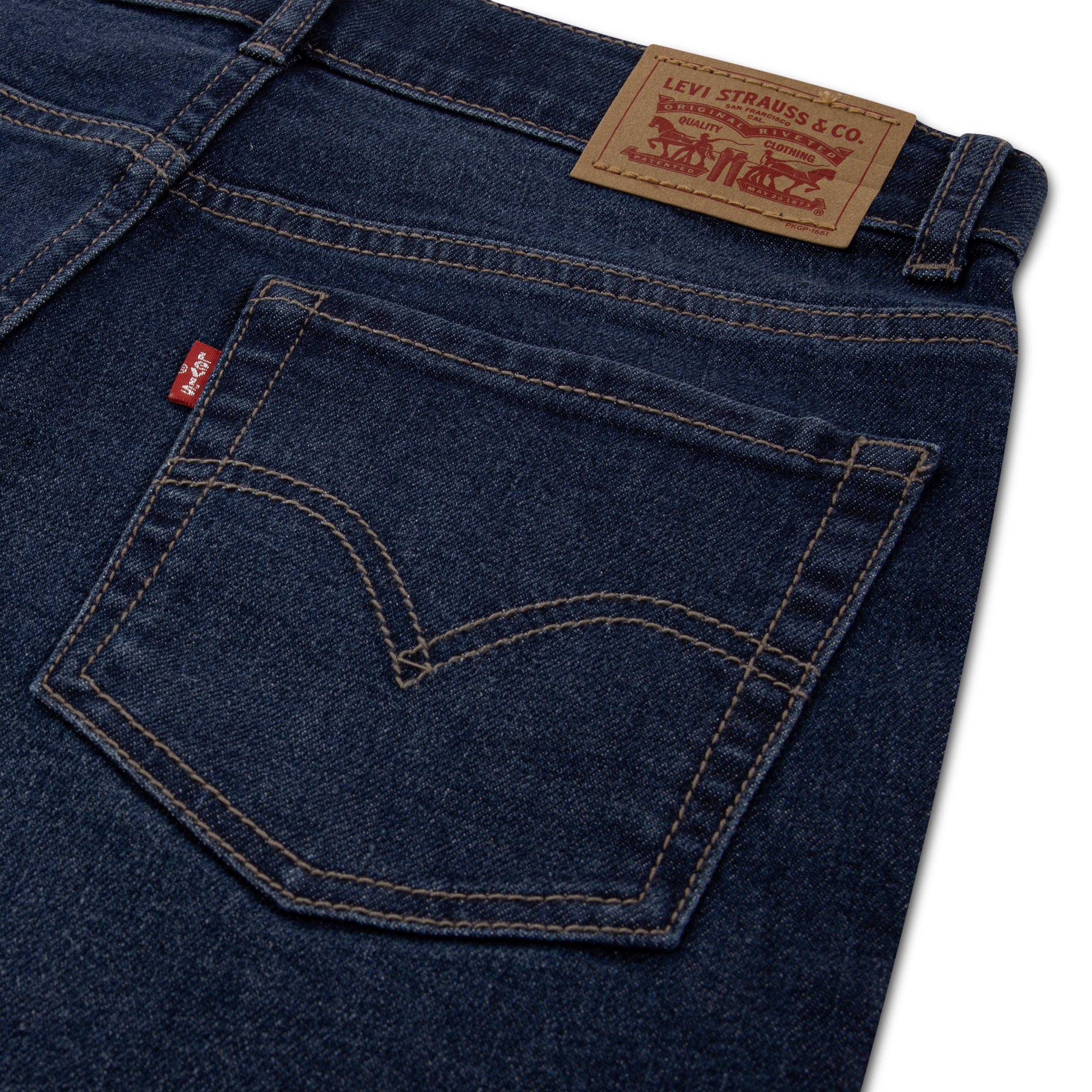Levi's Little Girls' 726 High Rise Flare Navy Wash Denim Jeans - NAVY Thumbnail View 4