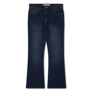 Levi's Little Girls' 726 High Rise Flare Navy Wash Denim Jeans