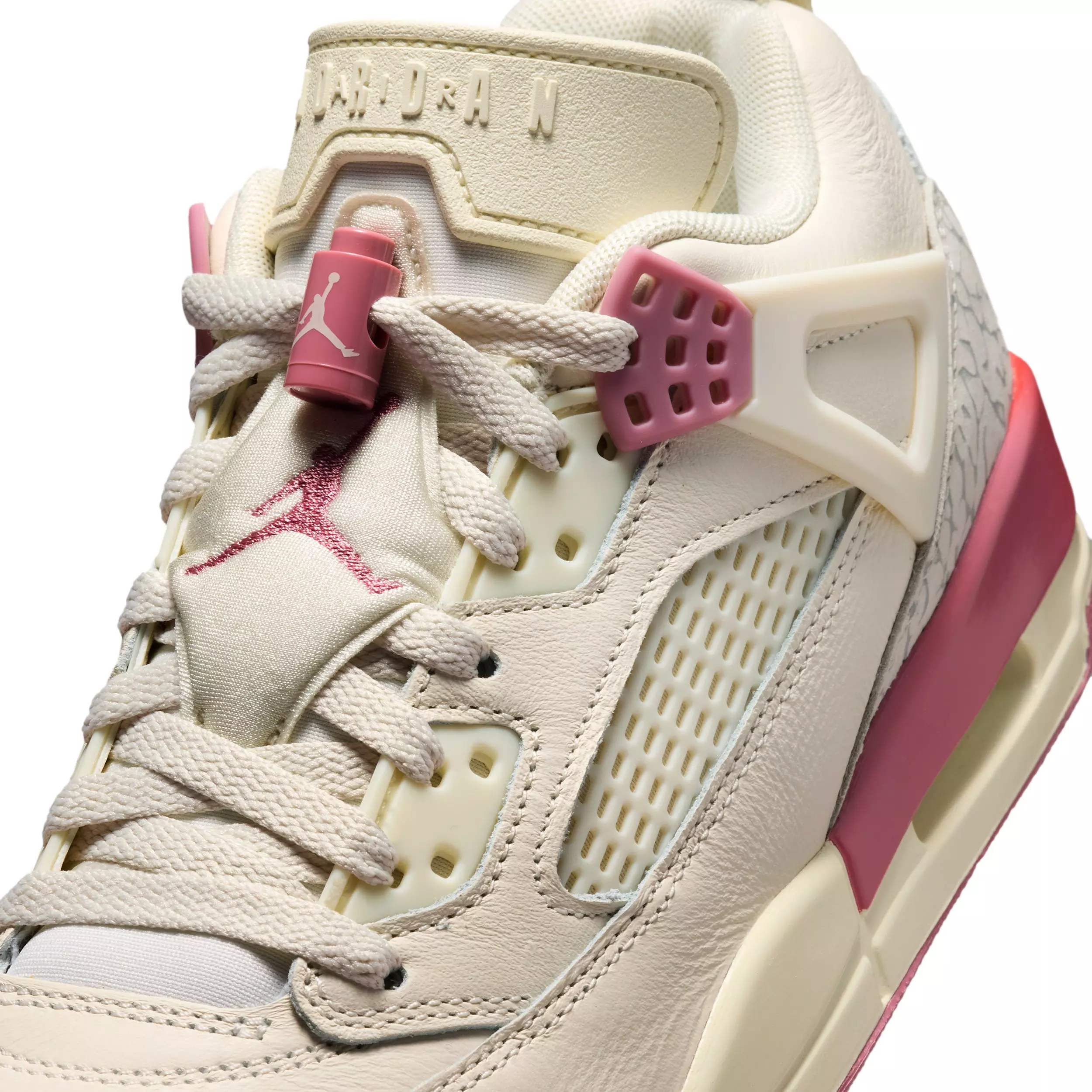 Jordan Spizike Low "Pale Ivory/Track Red/Coconut Milk/Desert Berry" Women's Shoe - IVORY/RED/MILK/BERRY