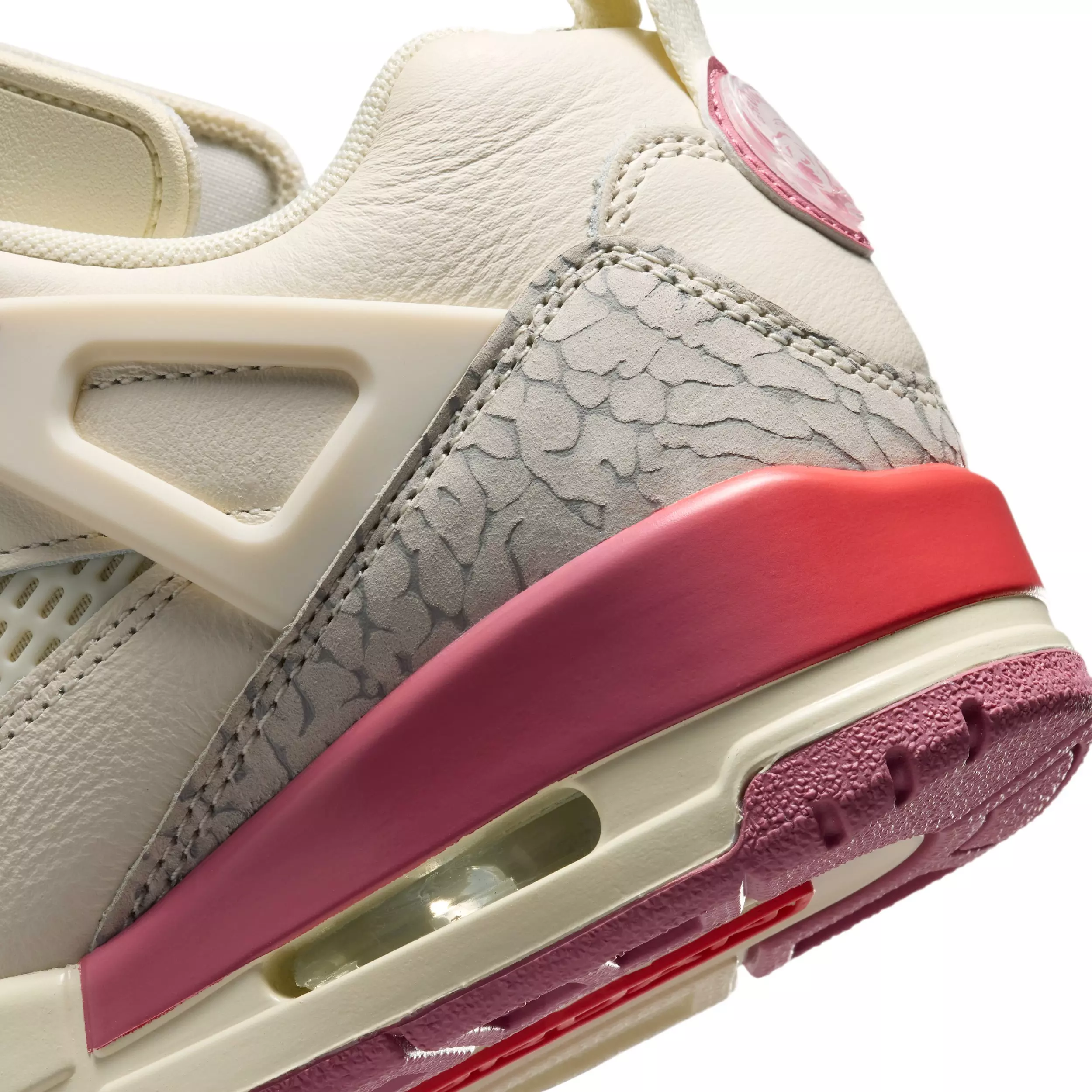 Jordan Spizike Low "Pale Ivory/Track Red/Coconut Milk/Desert Berry" Women's Shoe - IVORY/RED/MILK/BERRY