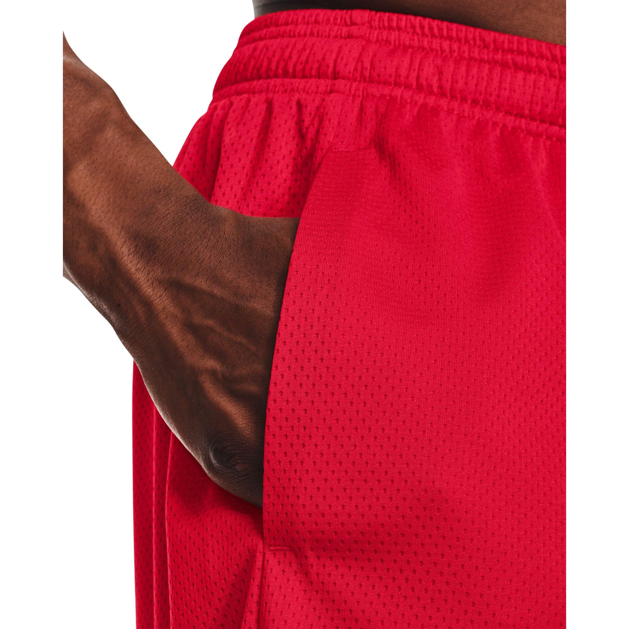 Under Armour Men's Tech Mesh Red Shorts - RED Thumbnail View 4