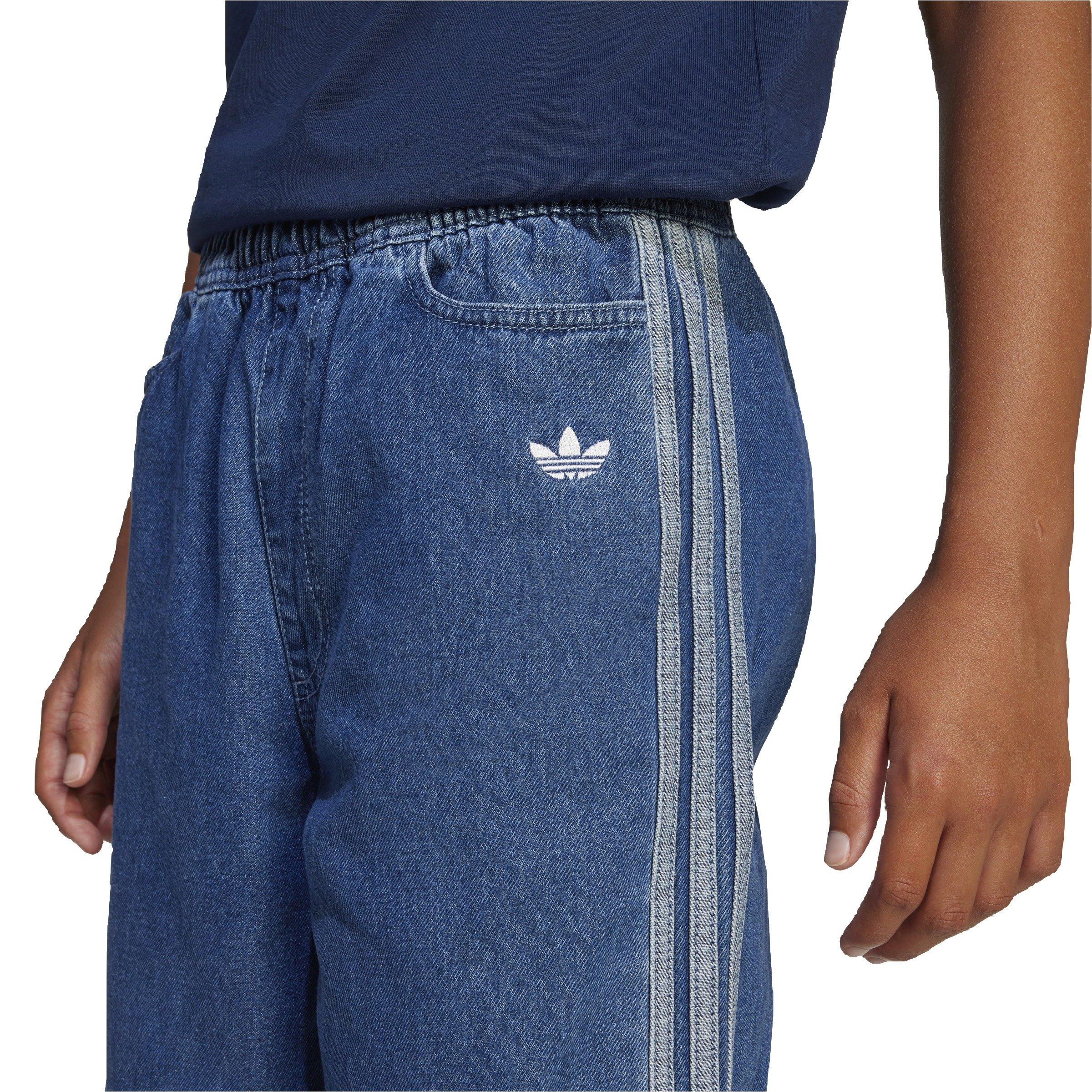 adidas Originals Big Kids' Medium Blue Denim Joggers