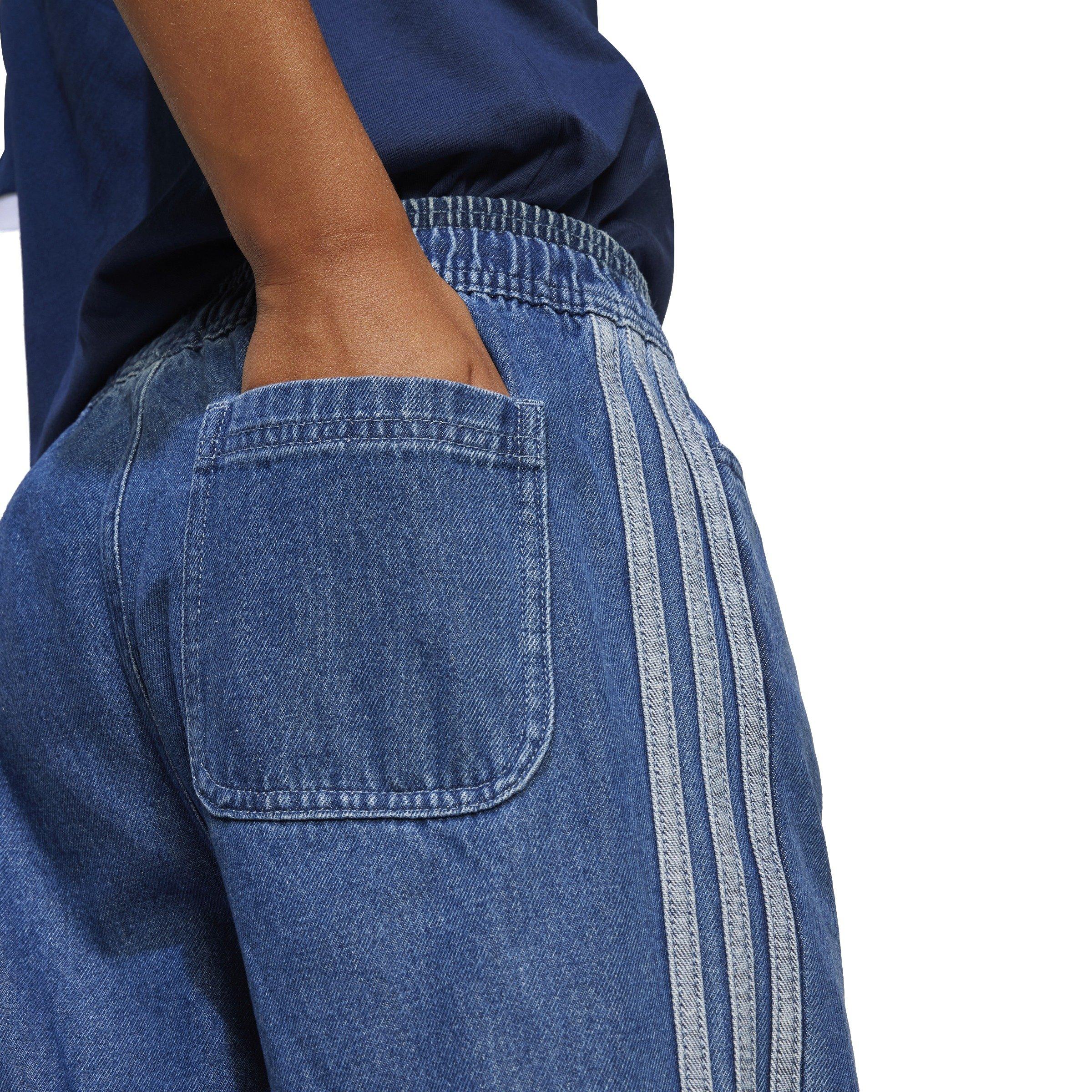 adidas Originals Big Kids' Medium Blue Denim Joggers