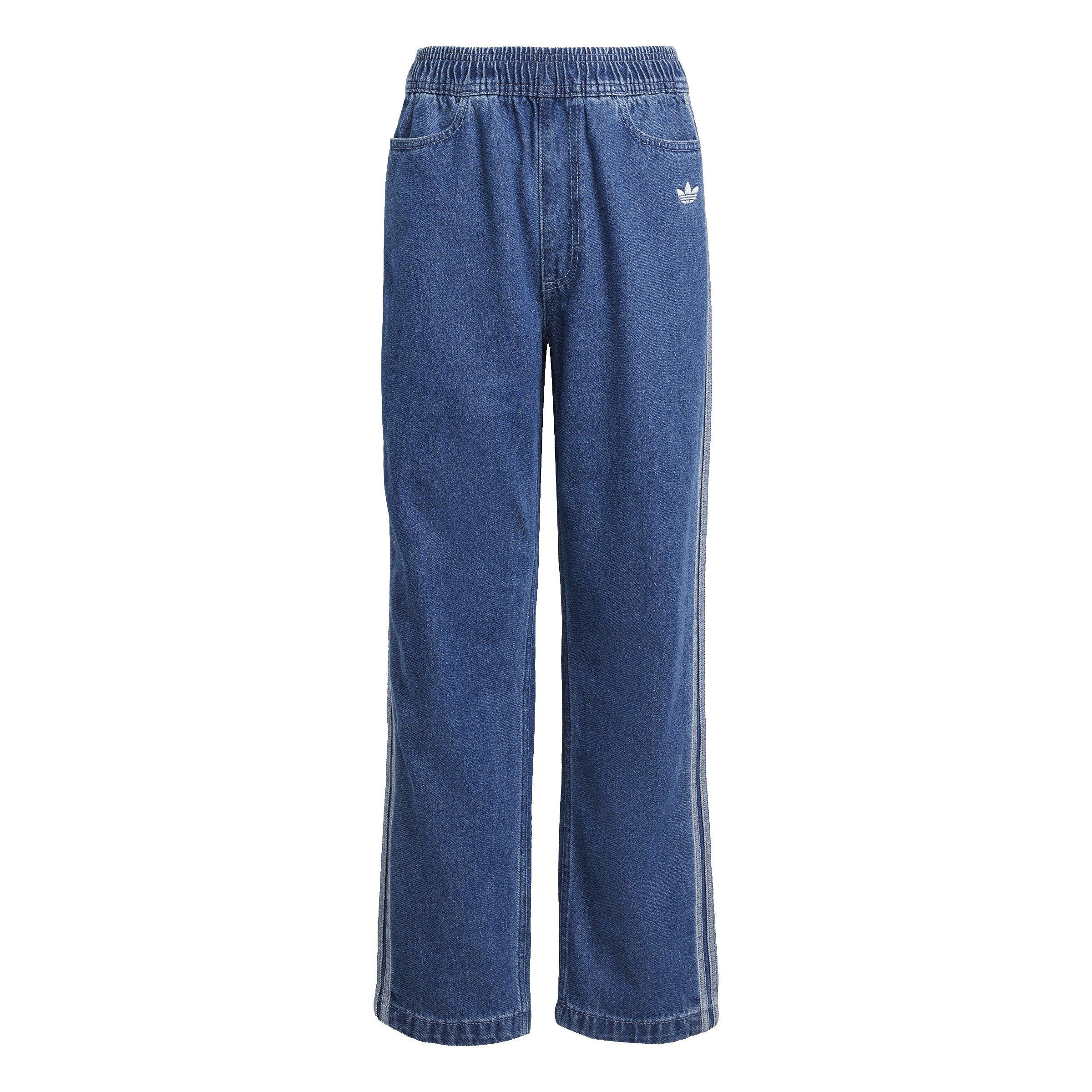 adidas Originals Big Kids' Medium Blue Denim Joggers