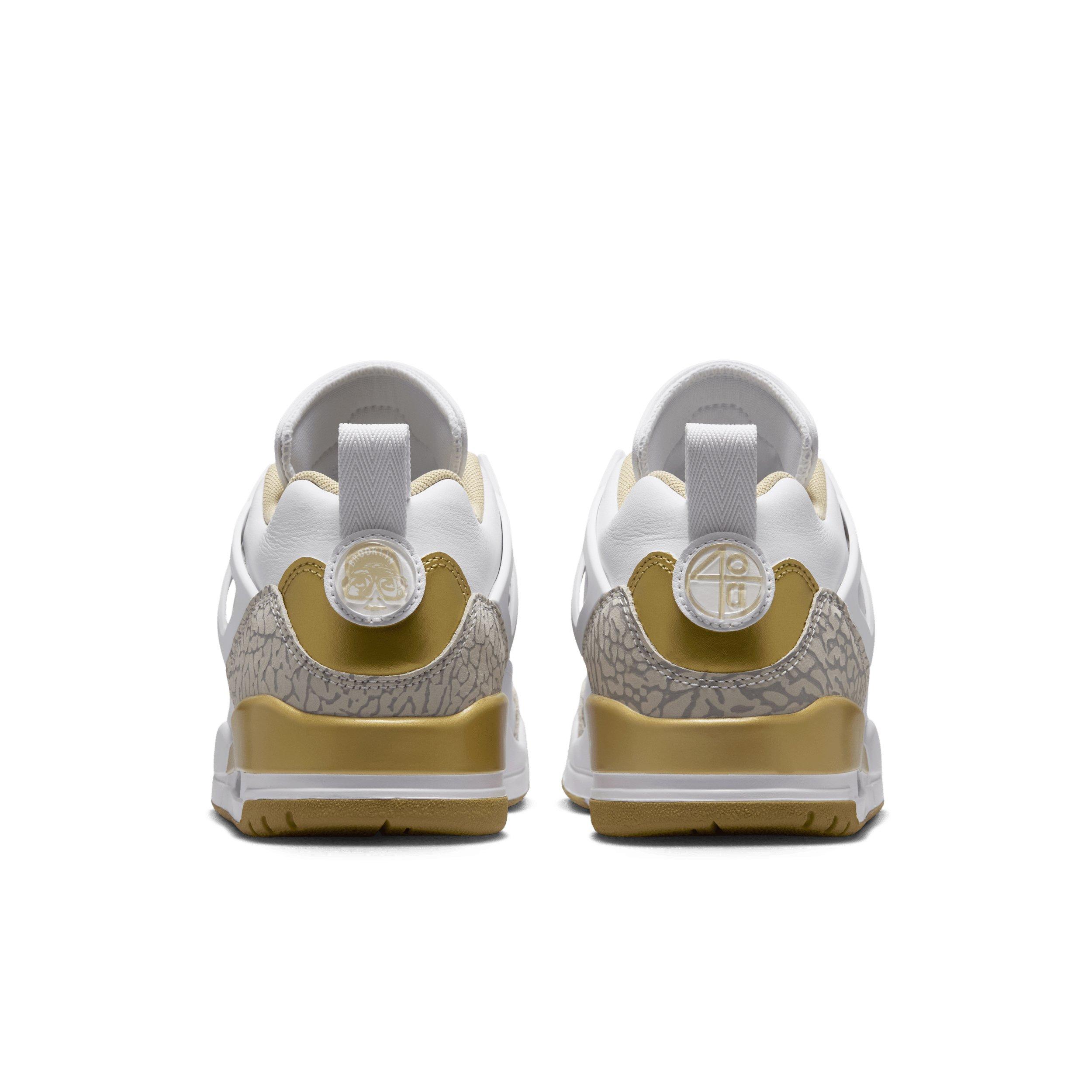 Jordan Spizike Low "White/Neutral Grey/Team Gold/Metallic Gold" Women's Shoe - WHITE/GREY/GOLD/GOLD Thumbnail View 5