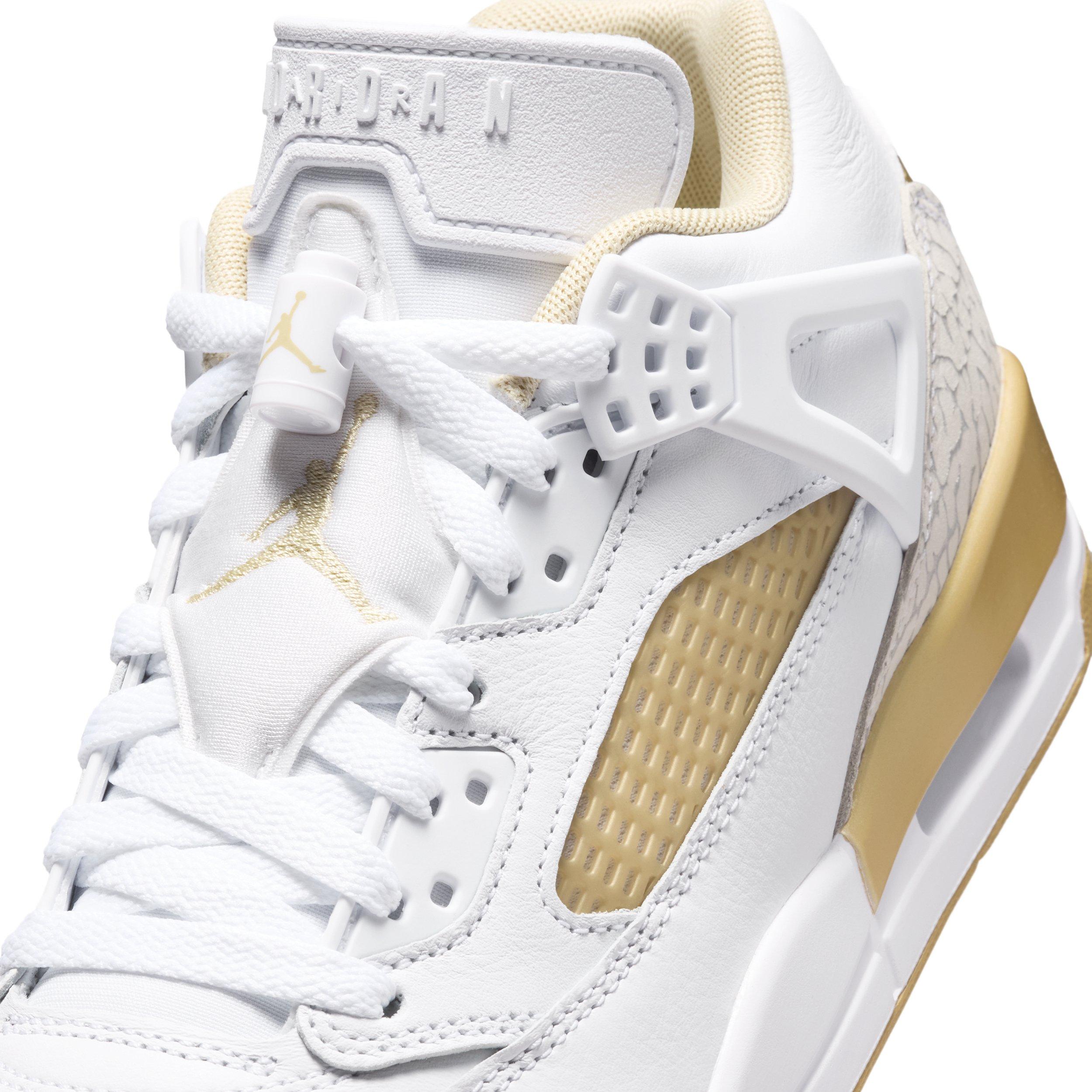 Jordan Spizike Low "White/Neutral Grey/Team Gold/Metallic Gold" Women's Shoe - WHITE/GREY/GOLD/GOLD Thumbnail View 7