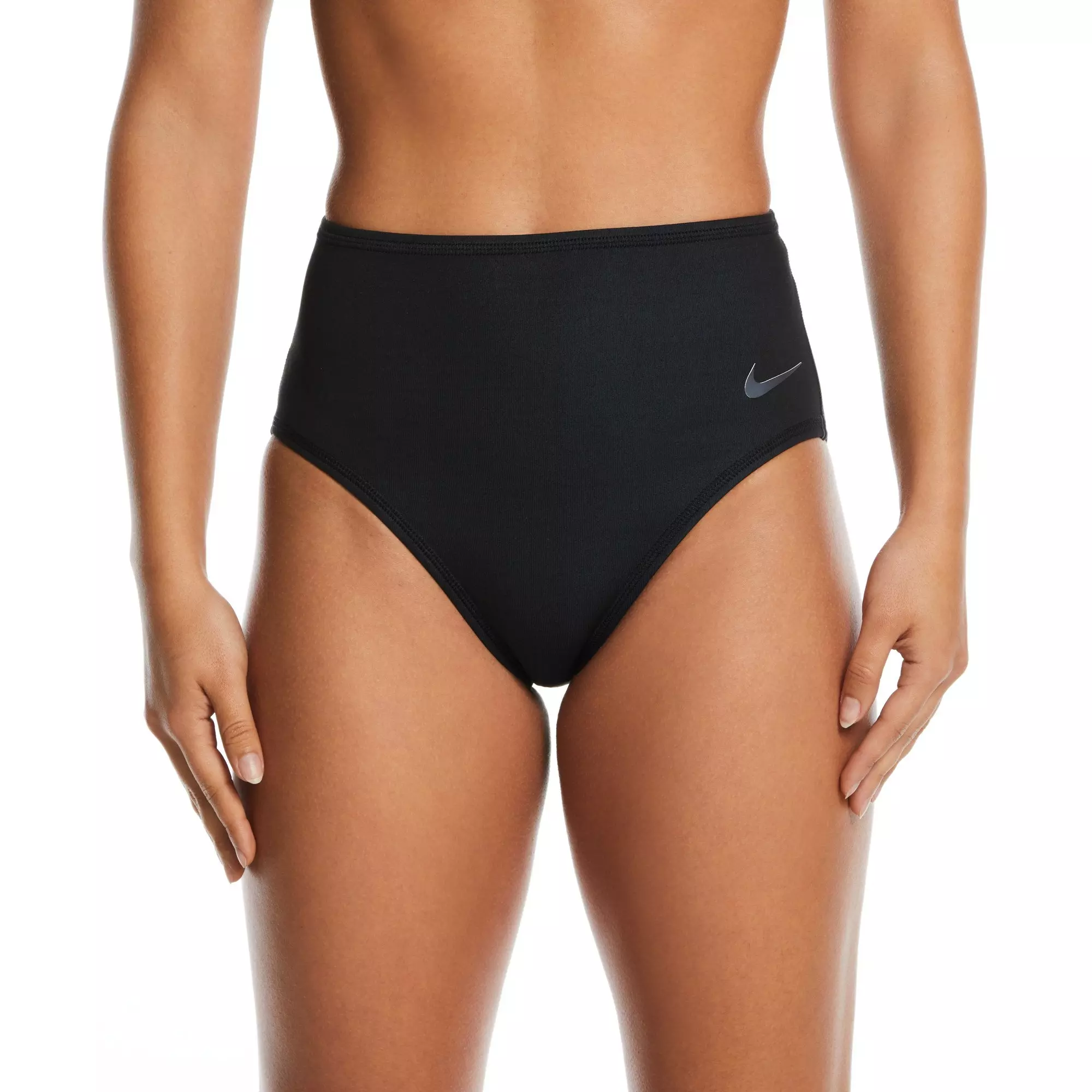 Nike Women's Swim Fusion Reversible High-Waisted Bottoms - Black/Blue - BLACK/BLUE
