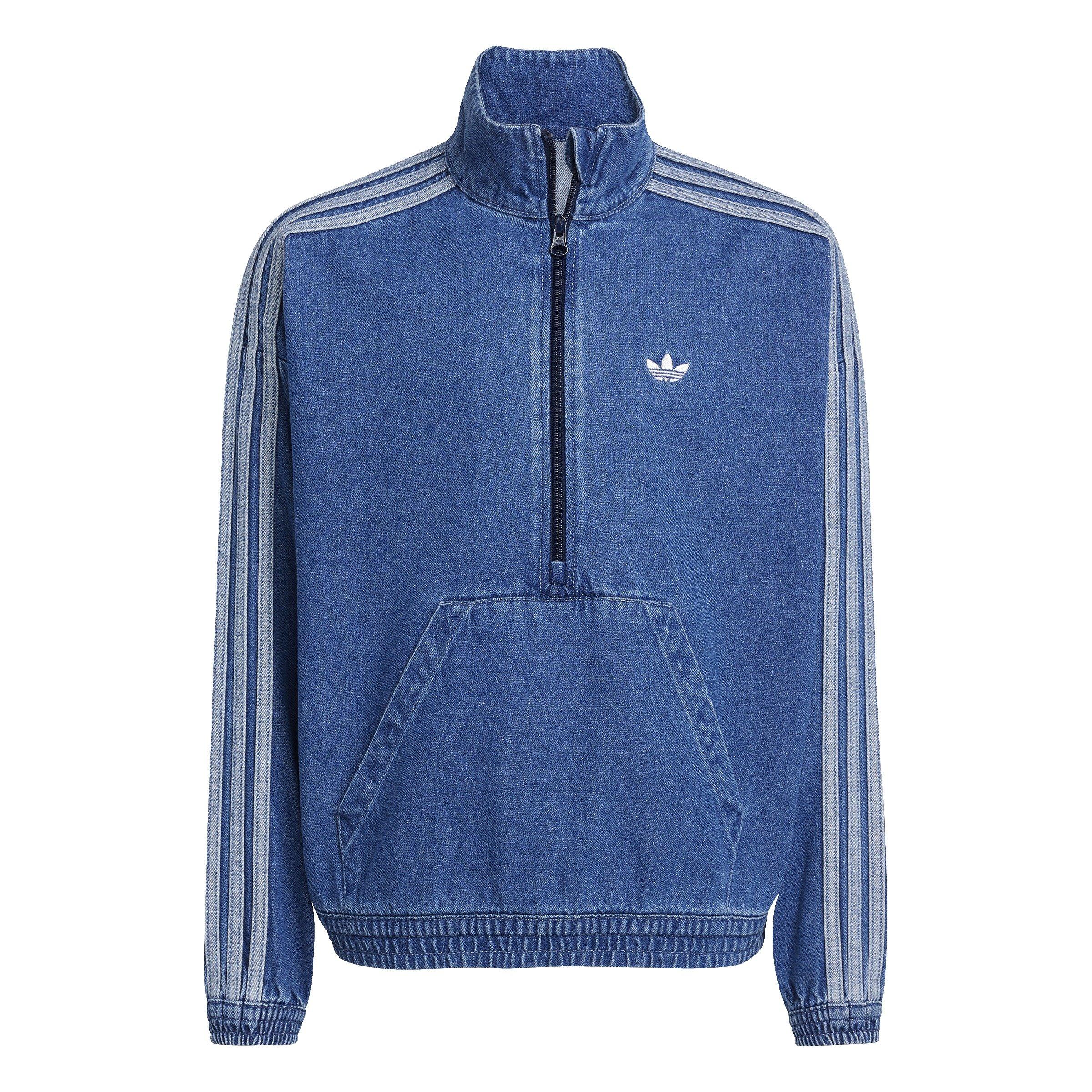adidas Originals Adicolor Big Kids' Medium Blue Denim Jacket
