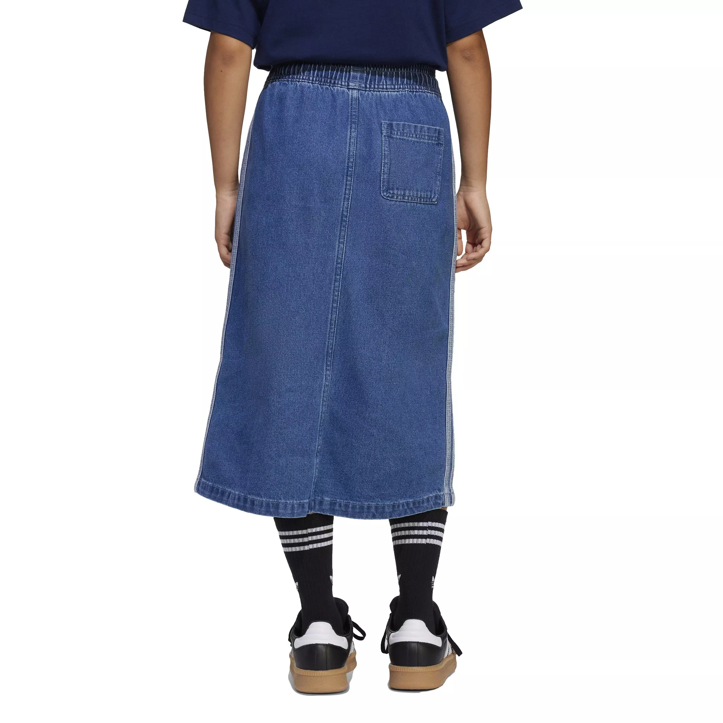 adidas Originals Big Girls' Adicolor Denim Skirt - BLUE