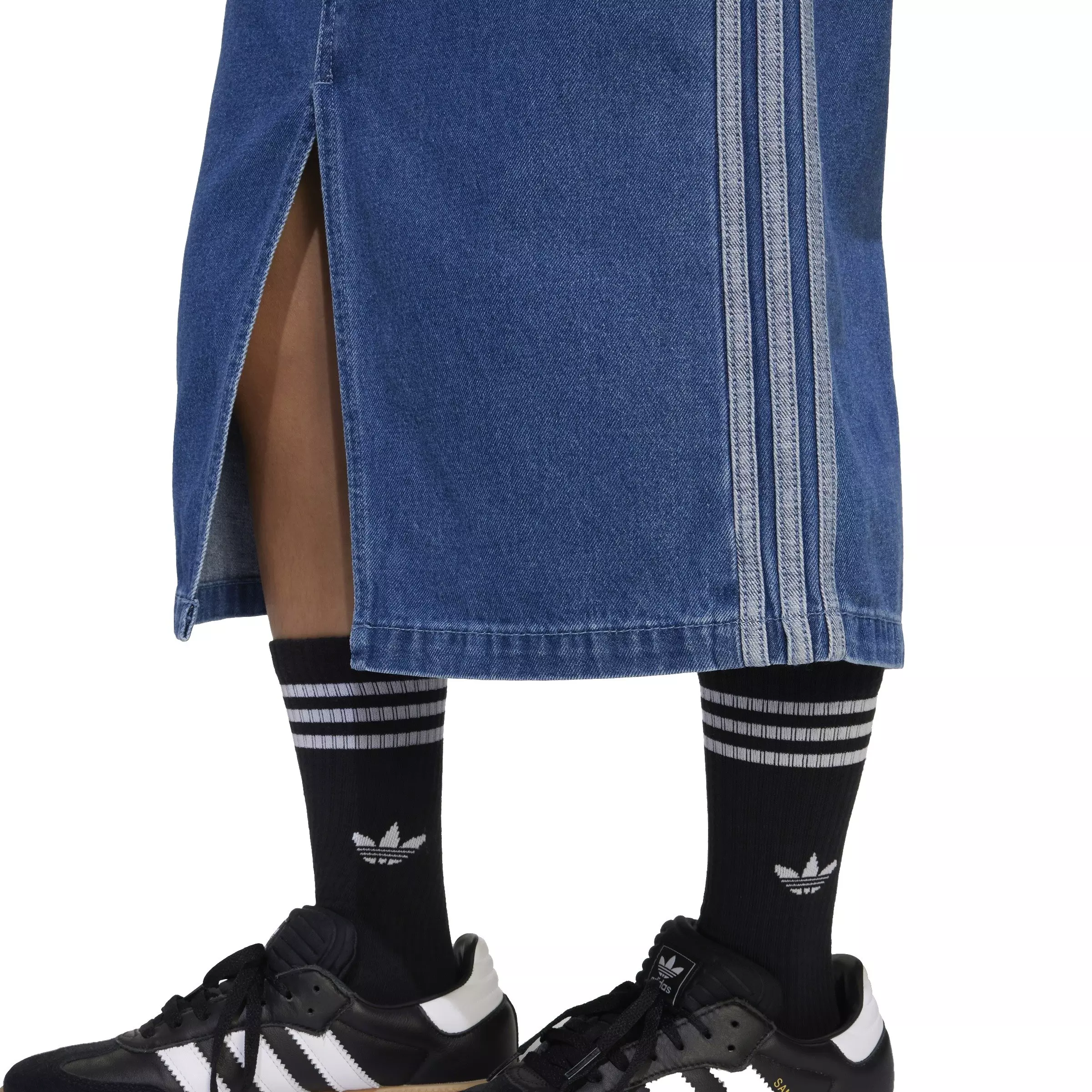 adidas Originals Big Girls' Adicolor Denim Skirt - BLUE