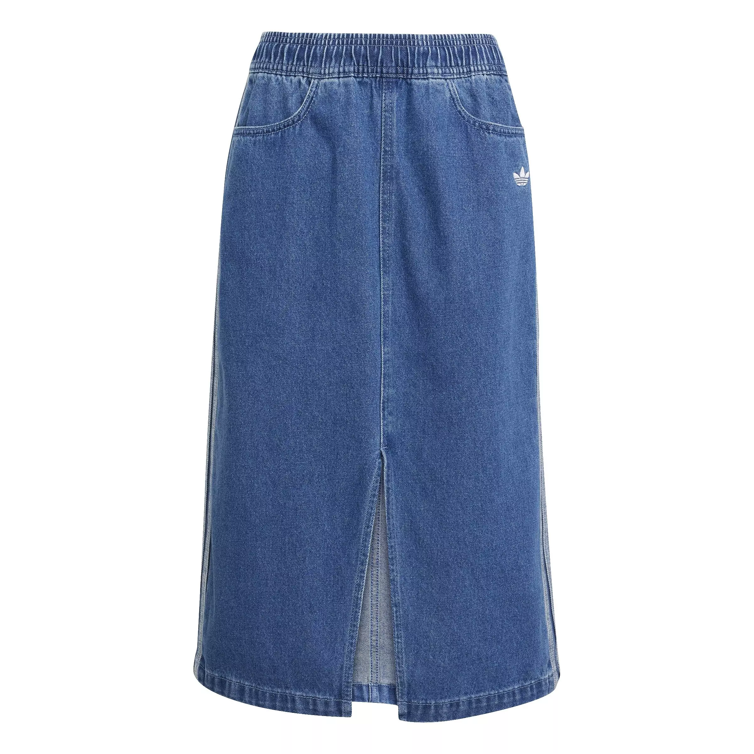 adidas Originals Big Girls' Adicolor Denim Skirt - BLUE