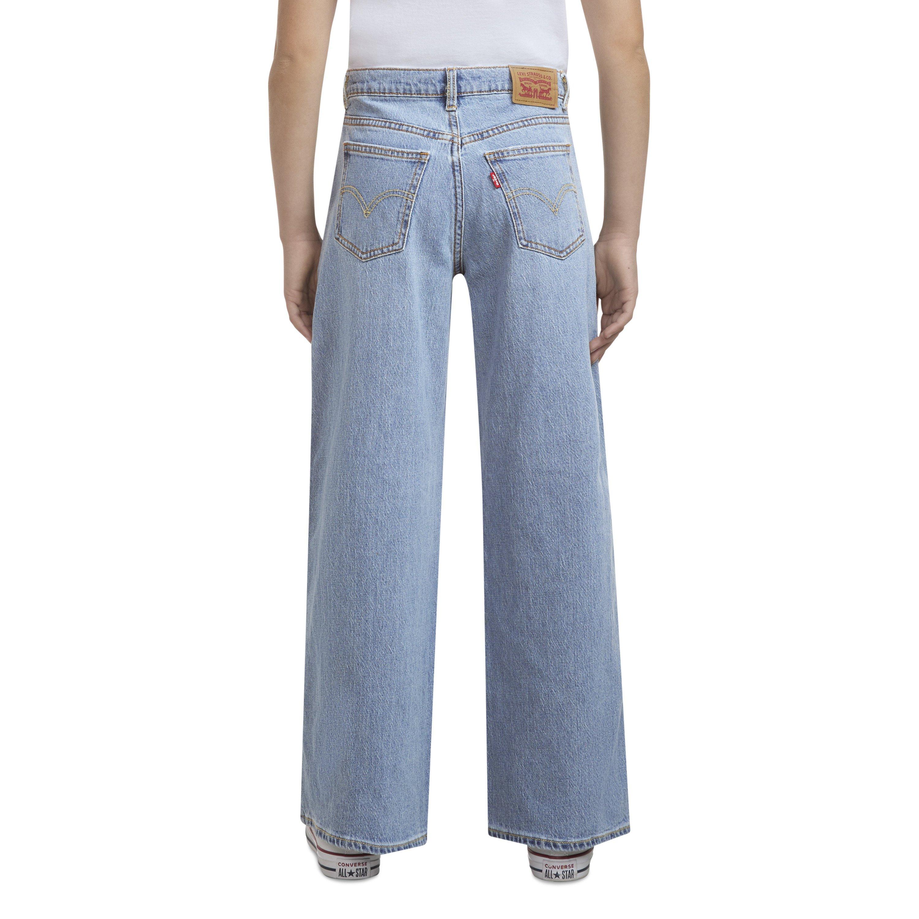 Levi's High Rise Baggy Lt Wash Big Girls' Lt Blue Denim Jeans - LT BLUE Thumbnail View 2