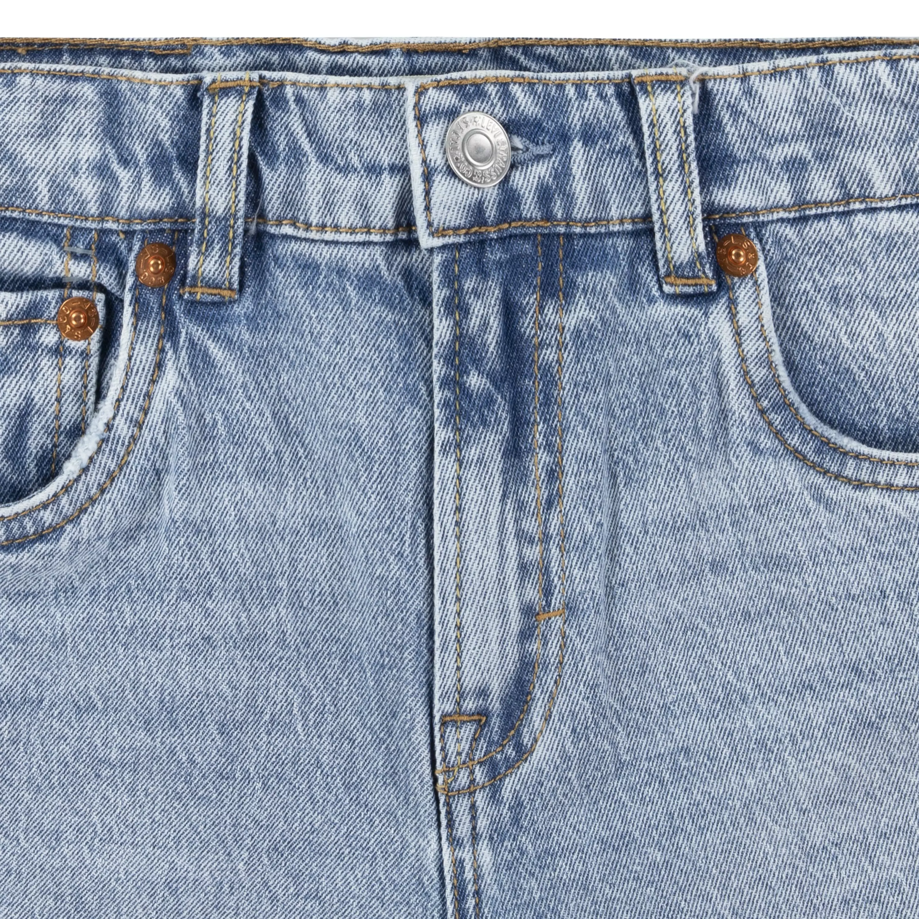 Levi's Big Girls' High Rise Baggy Lt Wash Light Blue Denim Jeans - LT BLUE