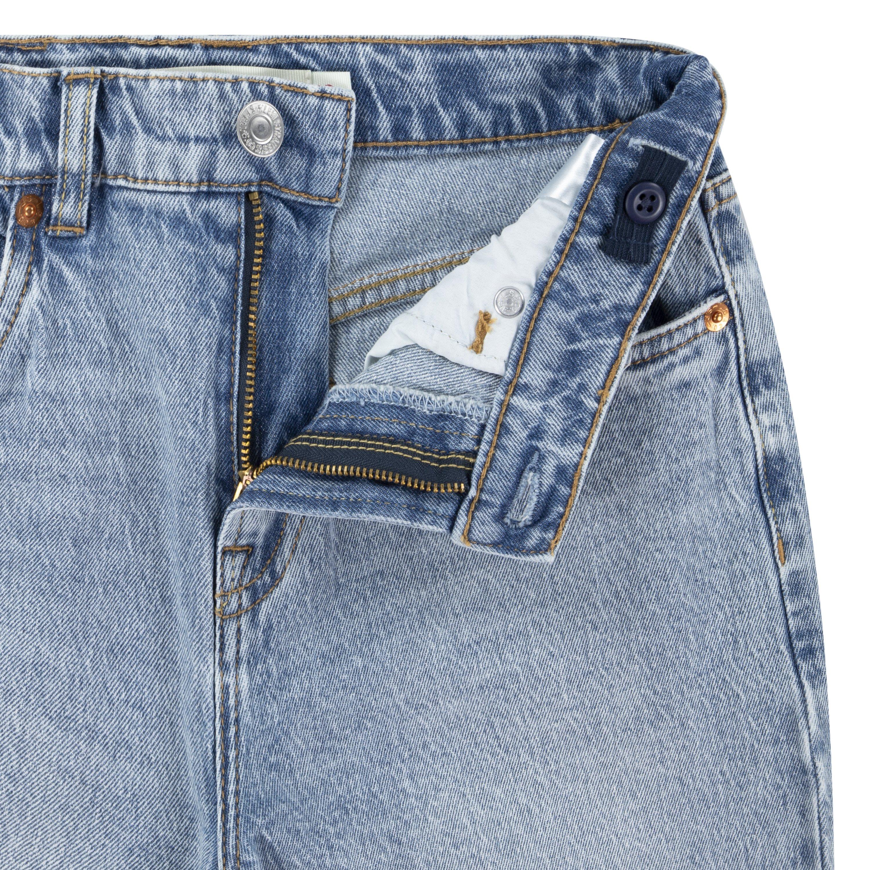 Levi's High Rise Baggy Lt Wash Big Girls' Lt Blue Denim Jeans - LT BLUE Thumbnail View 5