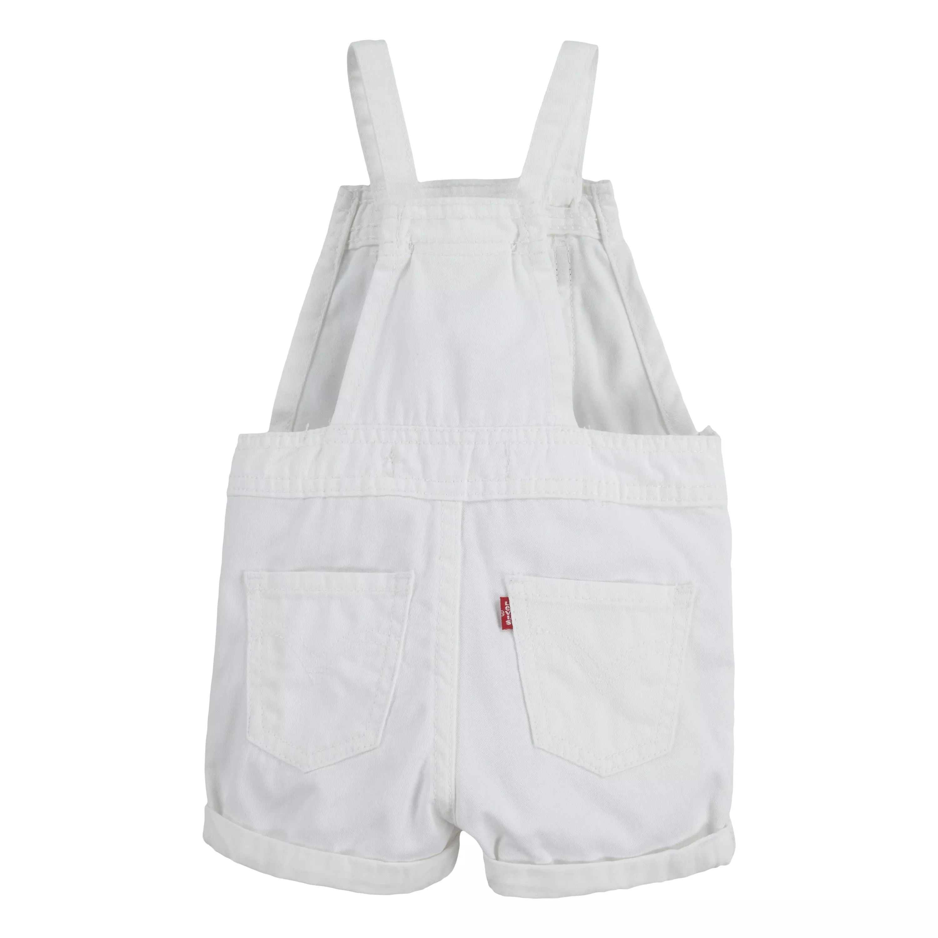 Levi's Infant Girls' Knot Strap White Wash Denim Shortalls - WHITE