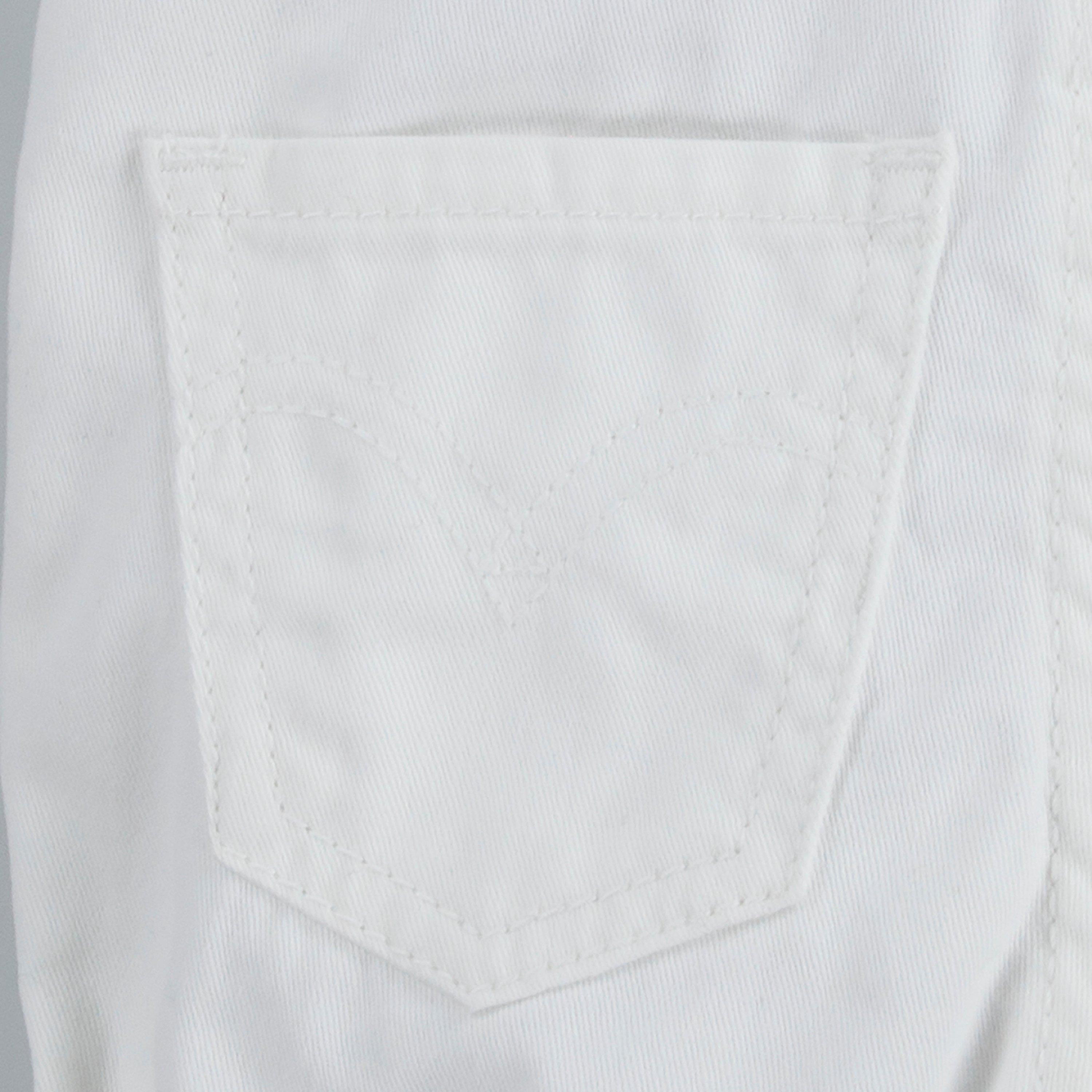 Levi's Infant Girls' Knot Strap White Wash Denim Shortalls - WHITE Thumbnail View 5
