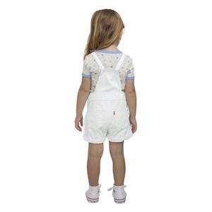 Levi's Toddler Girls' Knot Strap Wash Denim Shortalls - White