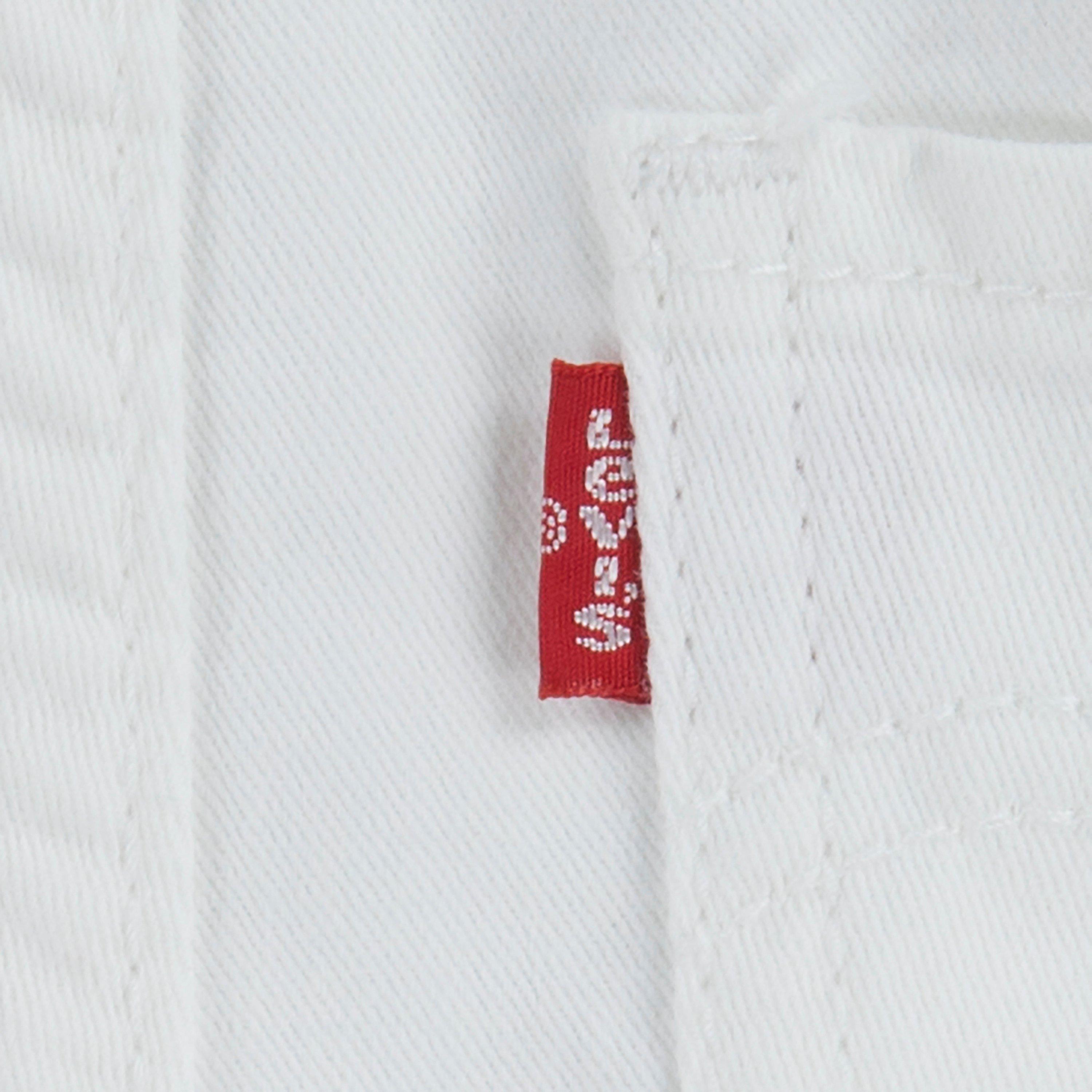 Levi's Knot Strap Toddler Girls' White Wash Denim Shortalls