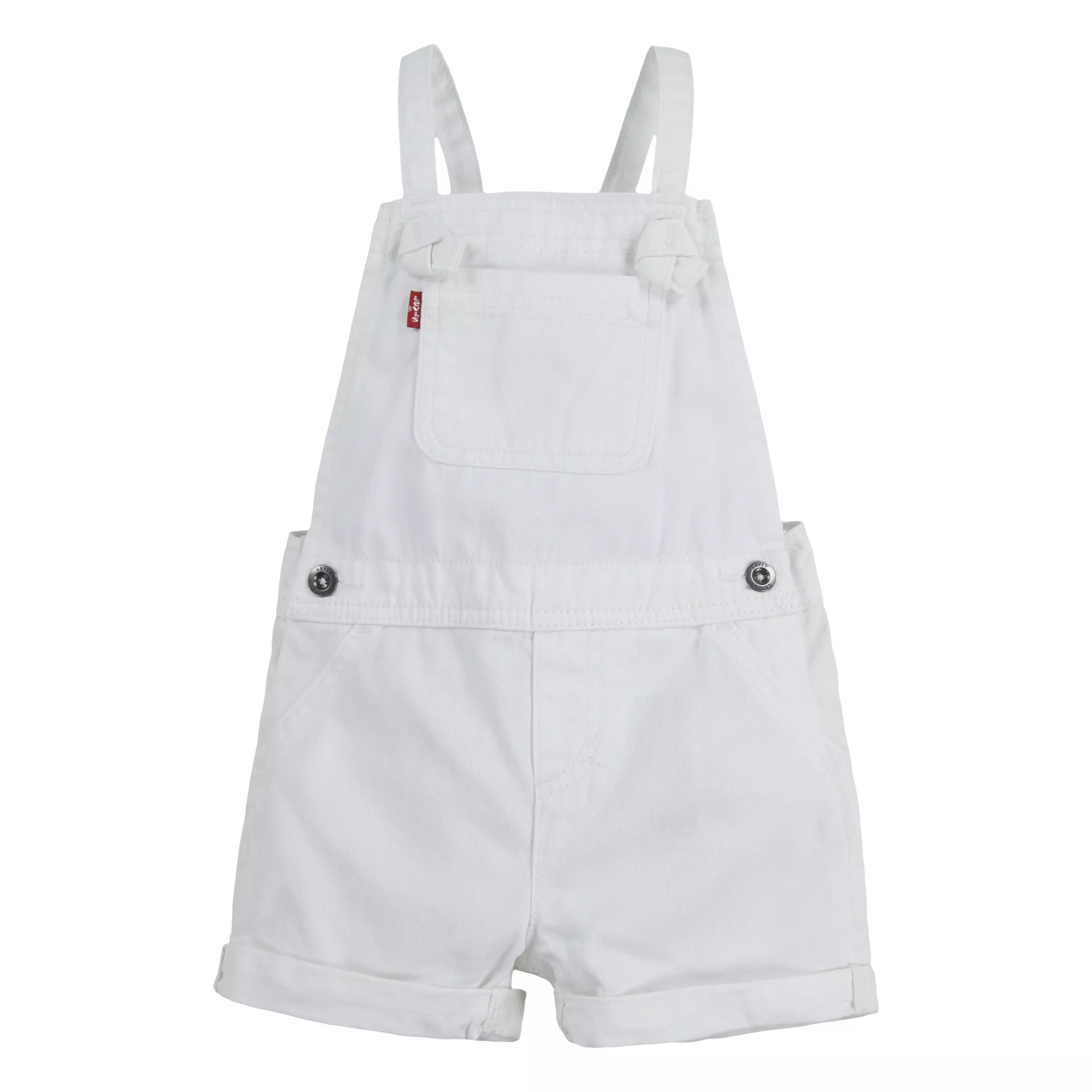 Levi's Toddler Girls' Knot Strap Wash Denim Shortalls - White - WHITE